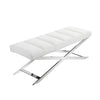 Modrest Xane Contemporary White Vegan Leather Bench Model VGGAGA-8648BE-WHT-BENCH