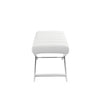 Modrest Xane Contemporary White Vegan Leather Bench Model VGGAGA-8648BE-WHT-BENCH