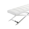 Modrest Xane Contemporary White Vegan Leather Bench Model VGGAGA-8648BE-WHT-BENCH