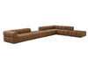 Divani Casa Everest Modern Brown Leather Modular Corner Sectional Seat Model VGOD-ZW-23118-CNR