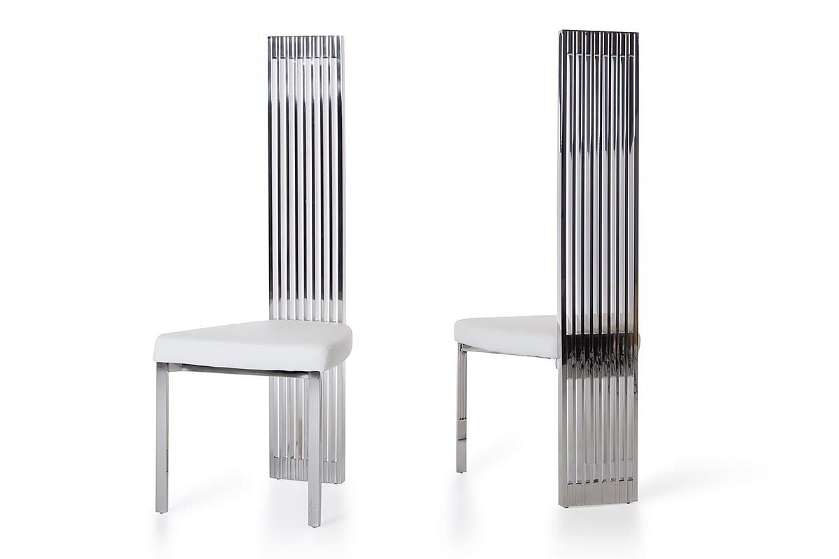 LA Furniture Elise Modern White Leatherette Dining Chair VGVCB8372-WHT Contemporary Style by Vig Furnitrue Number 70551 Catch Home Goods