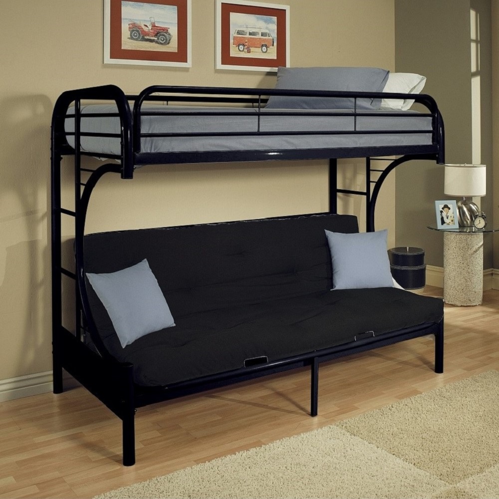Acme Eclipse Twin/Full Futon Bunk Bed Model 02091W-BK