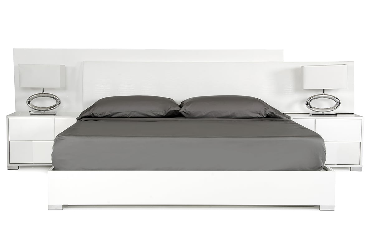 LA Furniture Eastern King Monza Italian Modern White Bed VGACMONZA-BED-EK Contemporary Style by Vig Furnitrue Number 71958A Catch Home Goods