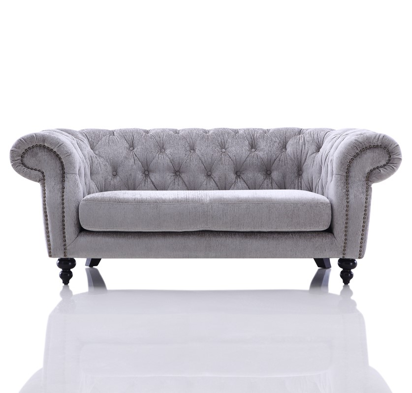 LA Furniture Alexandrina Grey Tufted Velvet Loveseat VG2T0892-LOVE-GRY Contemporary Style by Vig Furnitrue Number 17630A Catch Home Goods