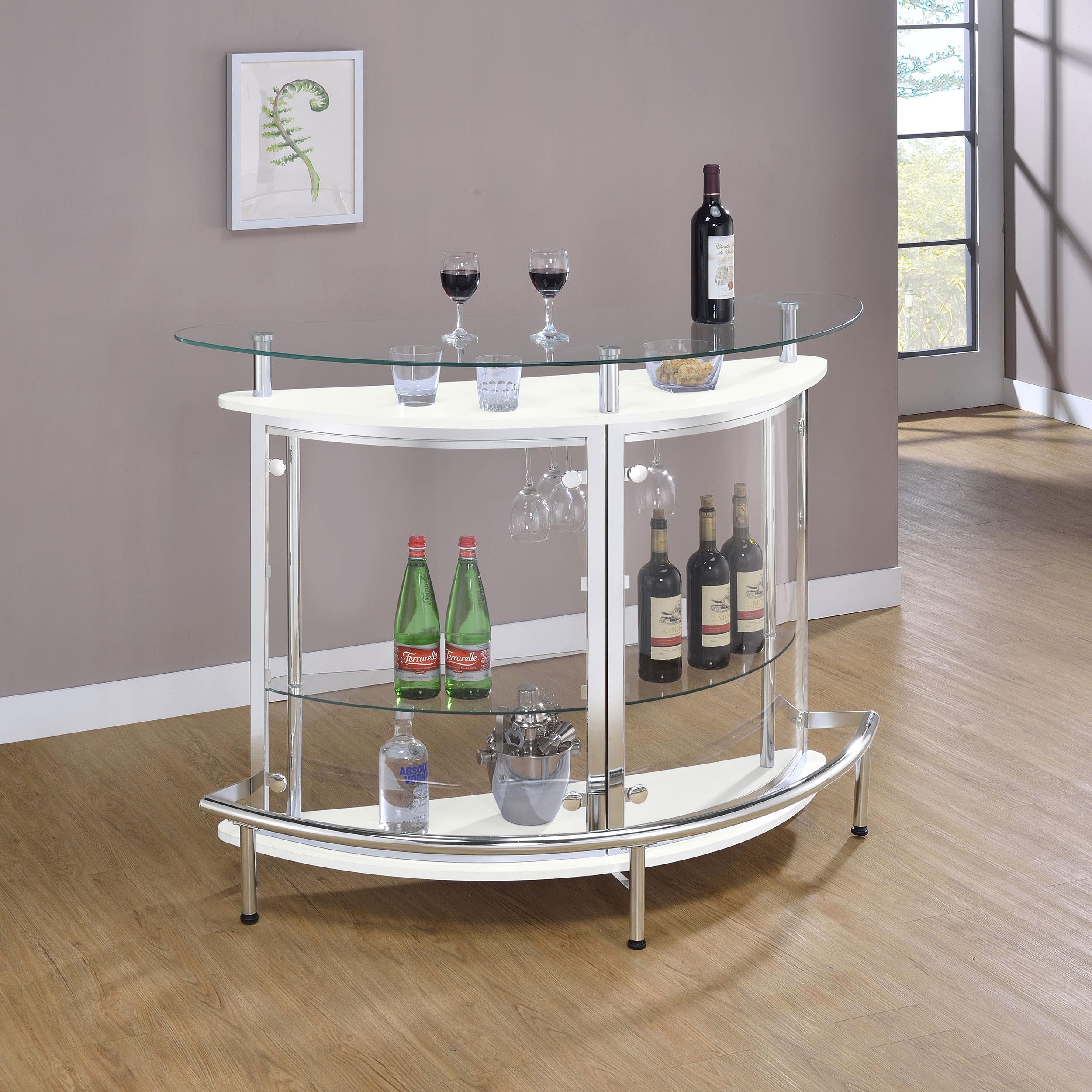 Coaster Amarillo Contemporary White Home Bar Model 101066