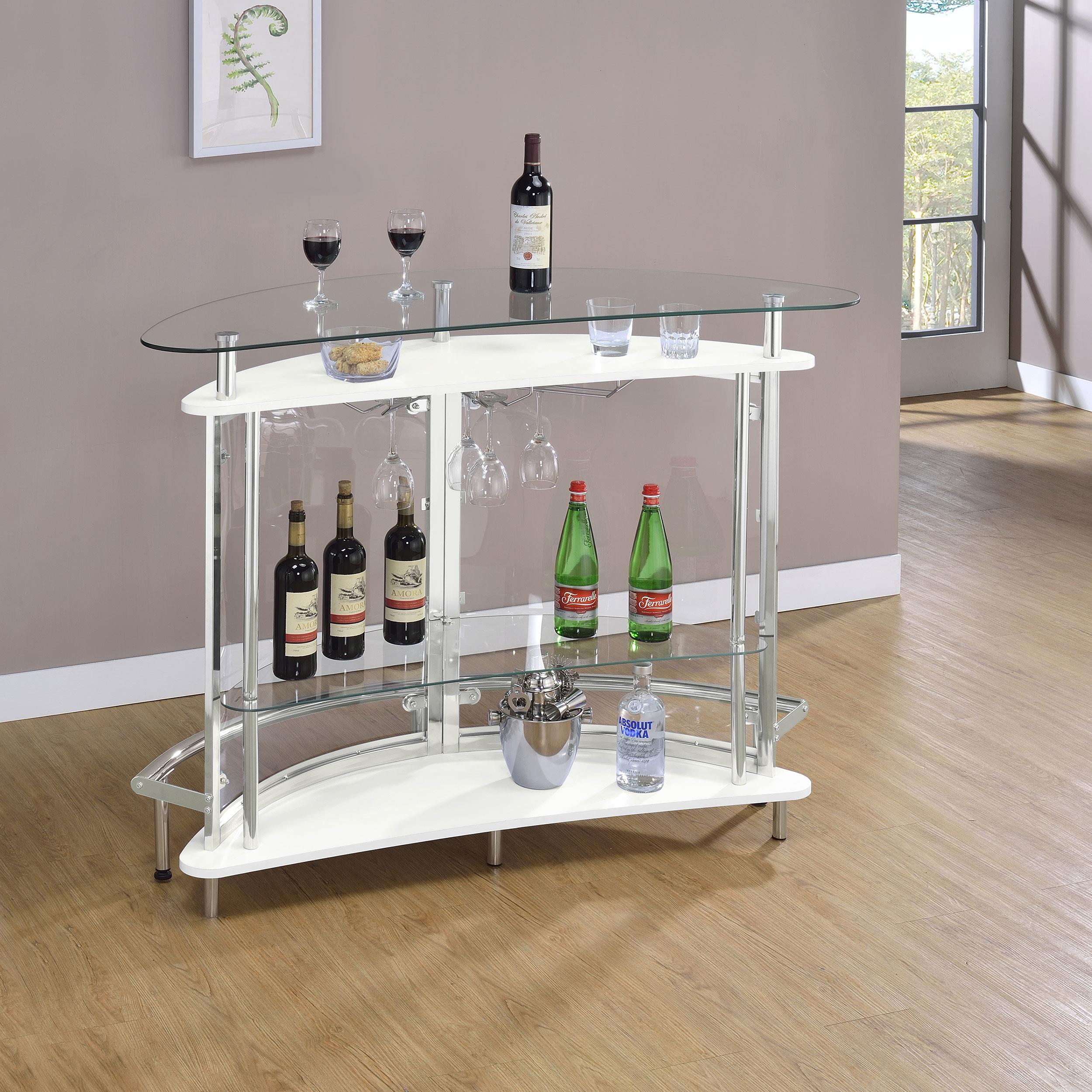Coaster Amarillo Contemporary White Home Bar Model 101066