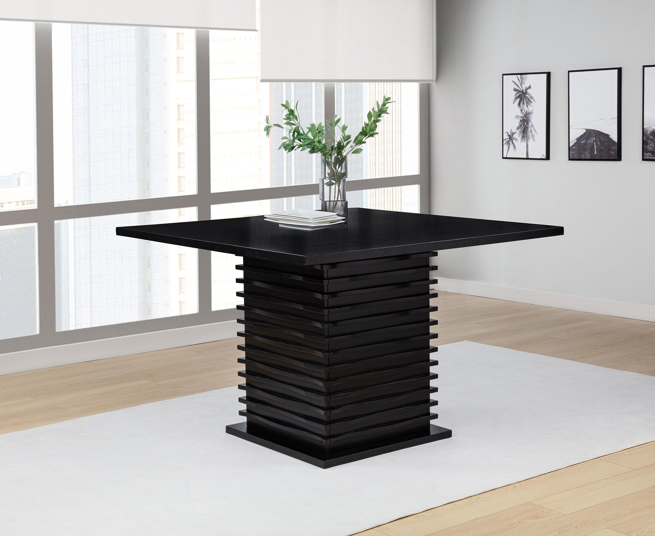 Coaster Stanton Contemporary Black Counter Height Dining Table Model 102068