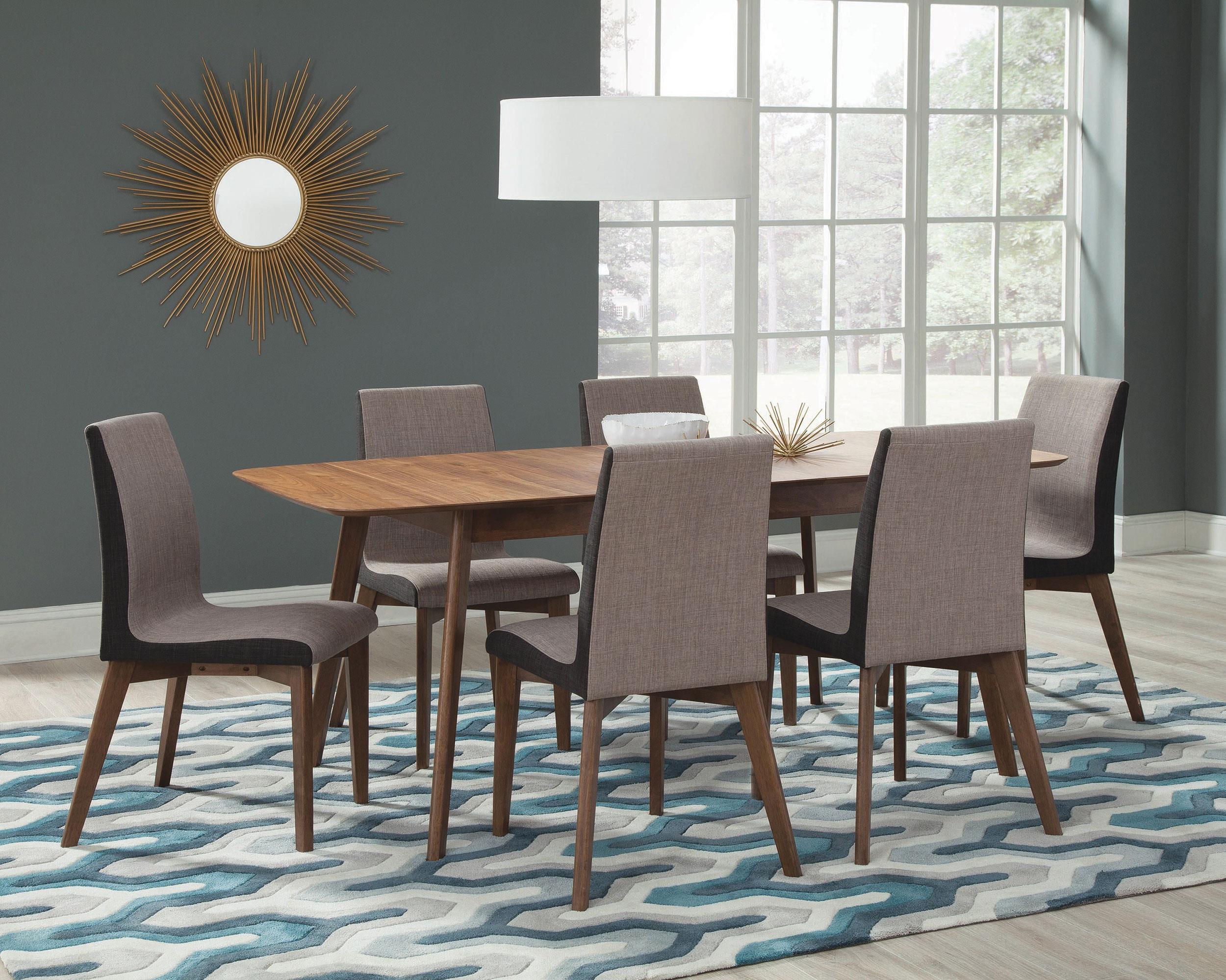 Coaster Redbridge Mid-Century Modern Dining Table Model 106591-S7