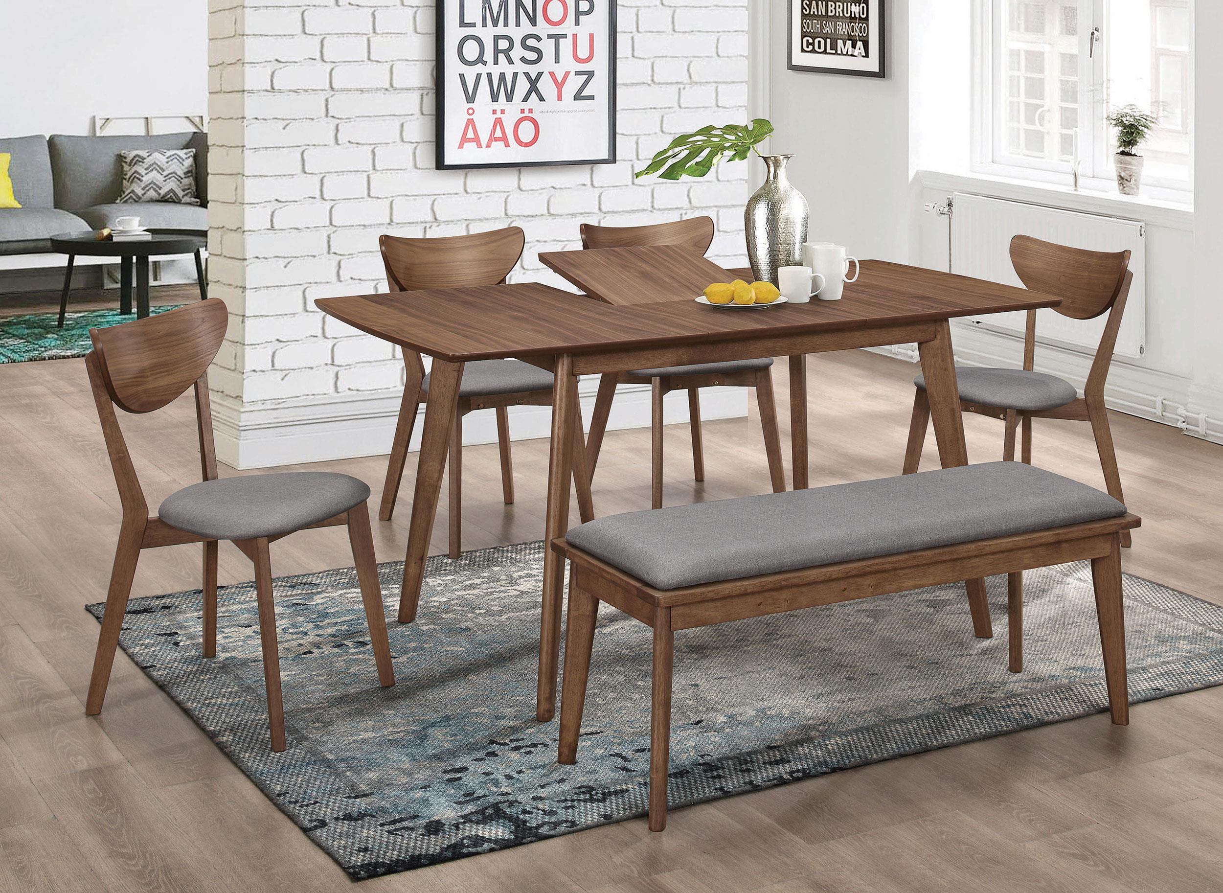 Coaster Alfredo Mid-Century Modern Dining Table Model 108080-S6