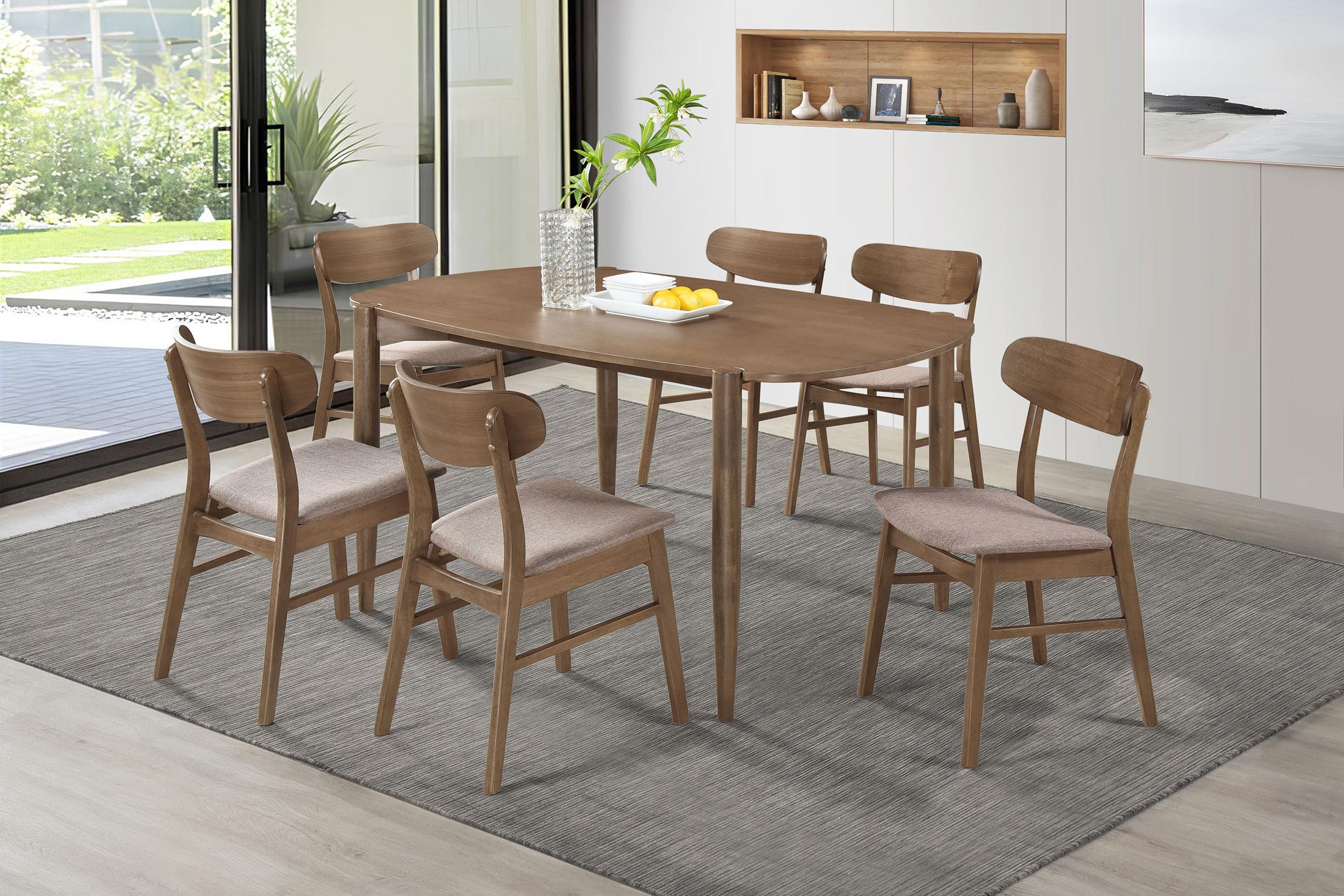 Coaster Dortch Mid-Century Modern Dining Table Model 108461-S7