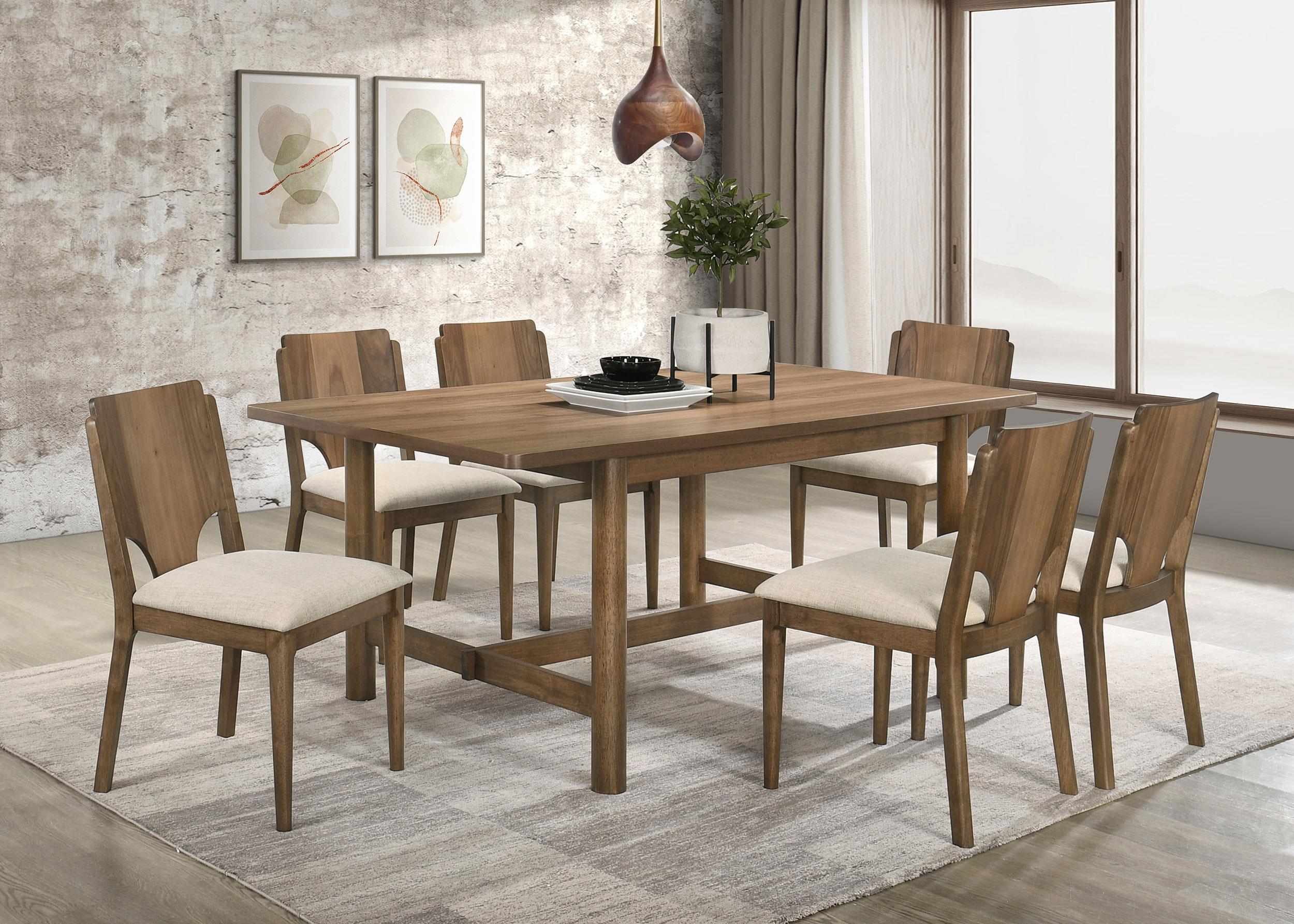 Coaster Crestmore Mid-Century Modern Dining Table Model 108571-S7
