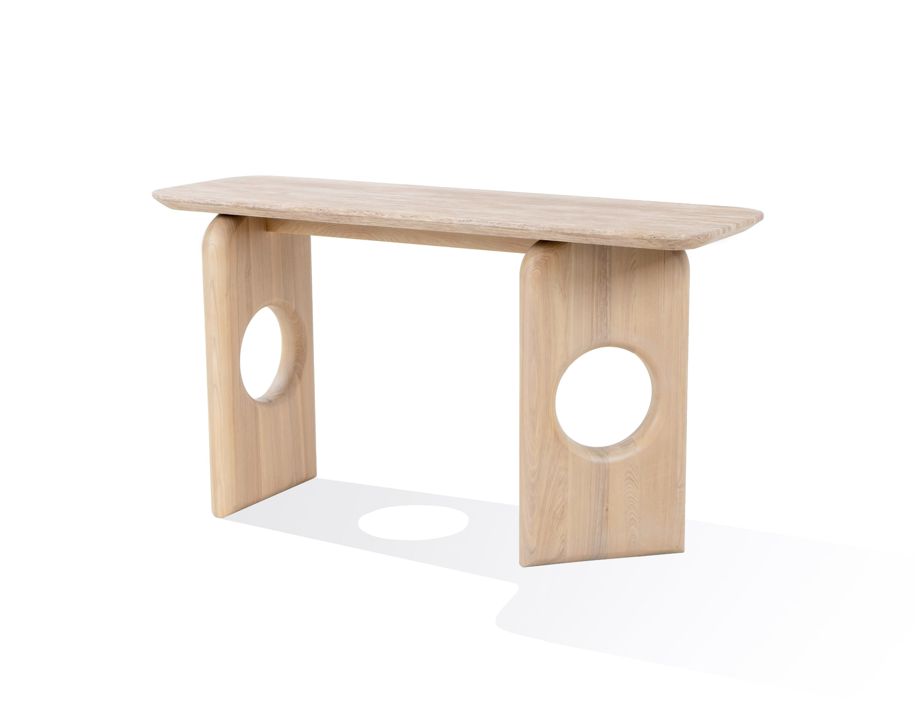 LA Furniture Osaka Modern Faux Marble + Natural Ash Console Table VGCS-CON-22116 Contemporary Style by Vig Furnitrue Number 80455 Catch Home Goods