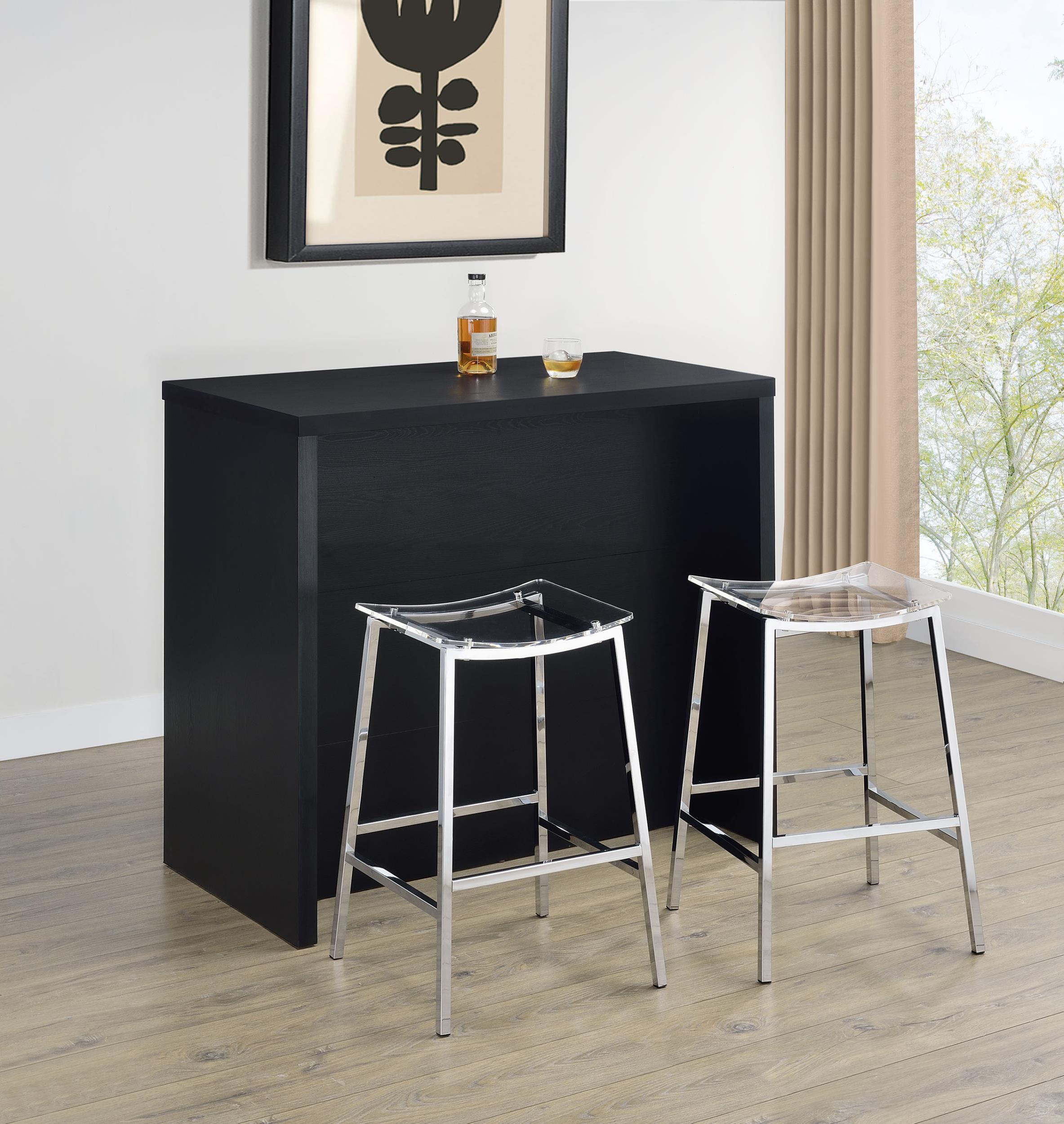Coaster Topanga Contemporary Black Home Bar Model 182784