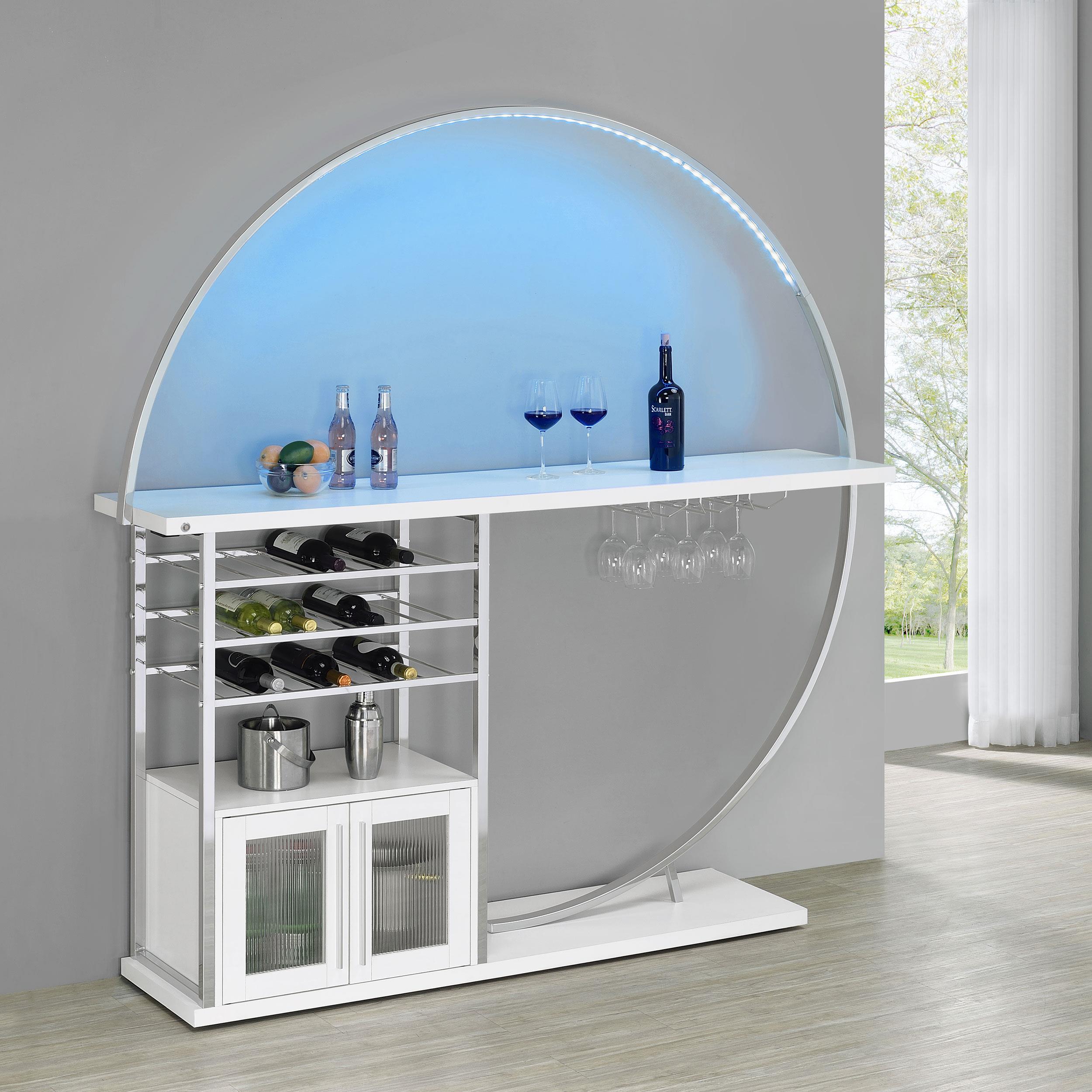 Coaster Risley Contemporary White Wine Cabinet Model 182798