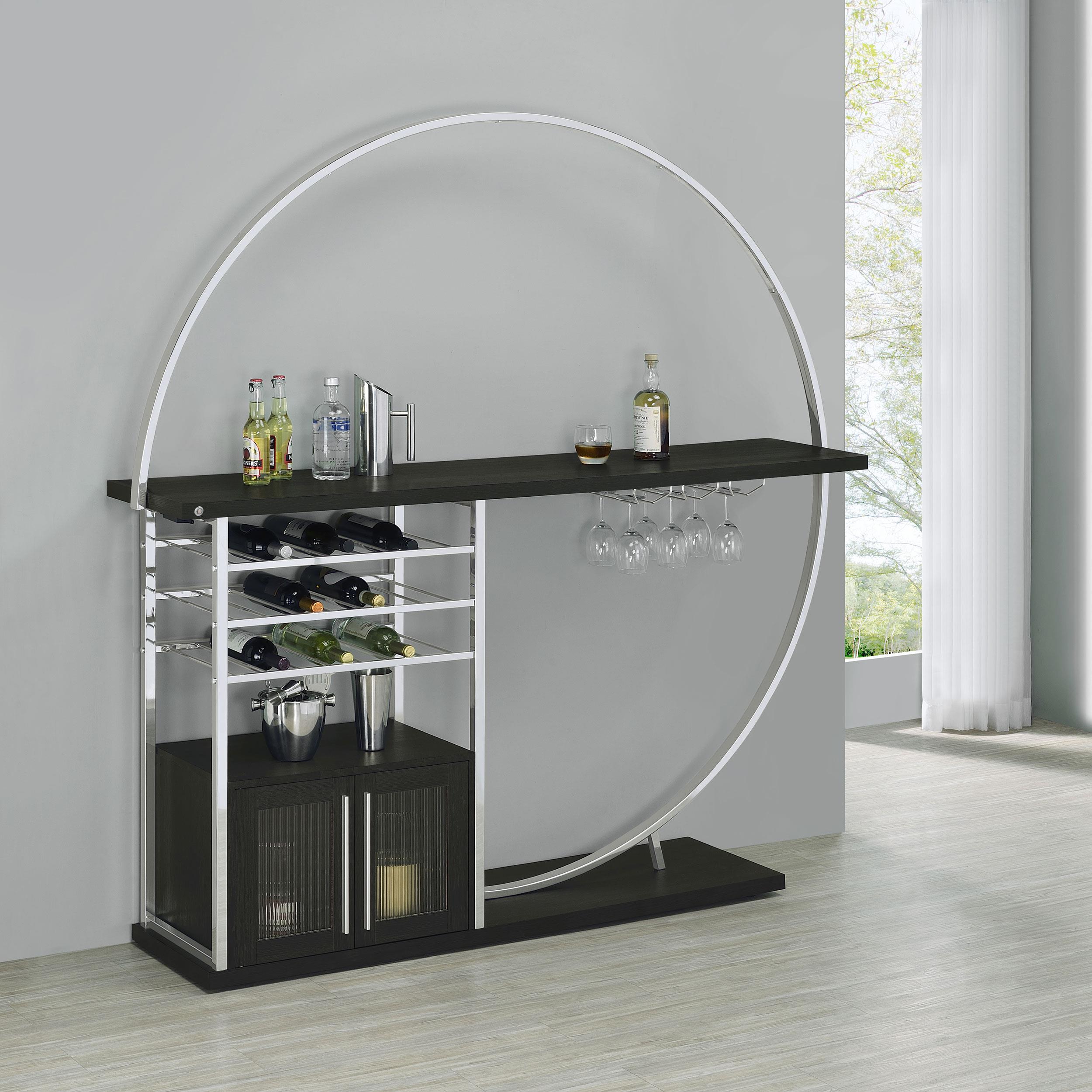 Coaster Risley Contemporary Dark Charcoal Wine Cabinet Model 182799