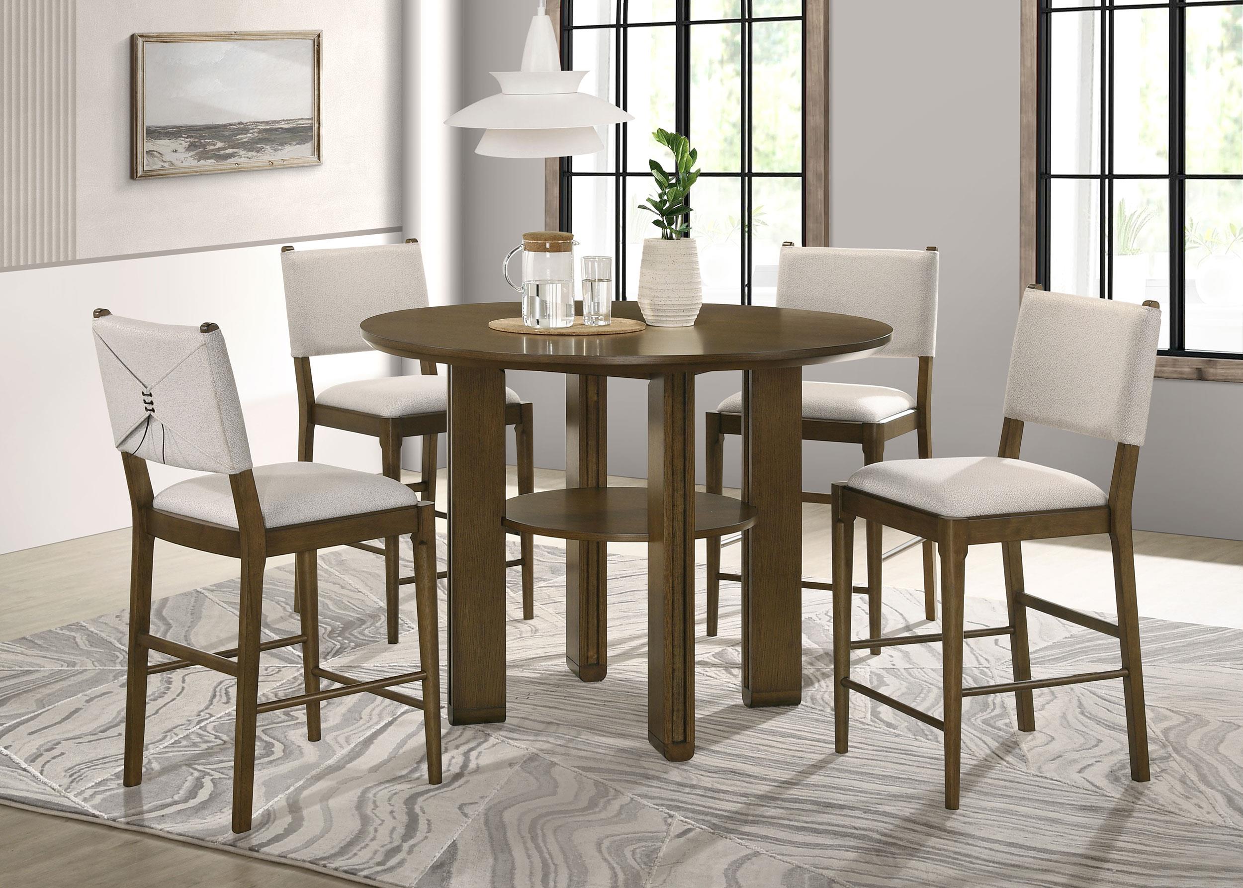 Coaster Ottowa Contemporary Counter Height Dining Table Model 193668-S5