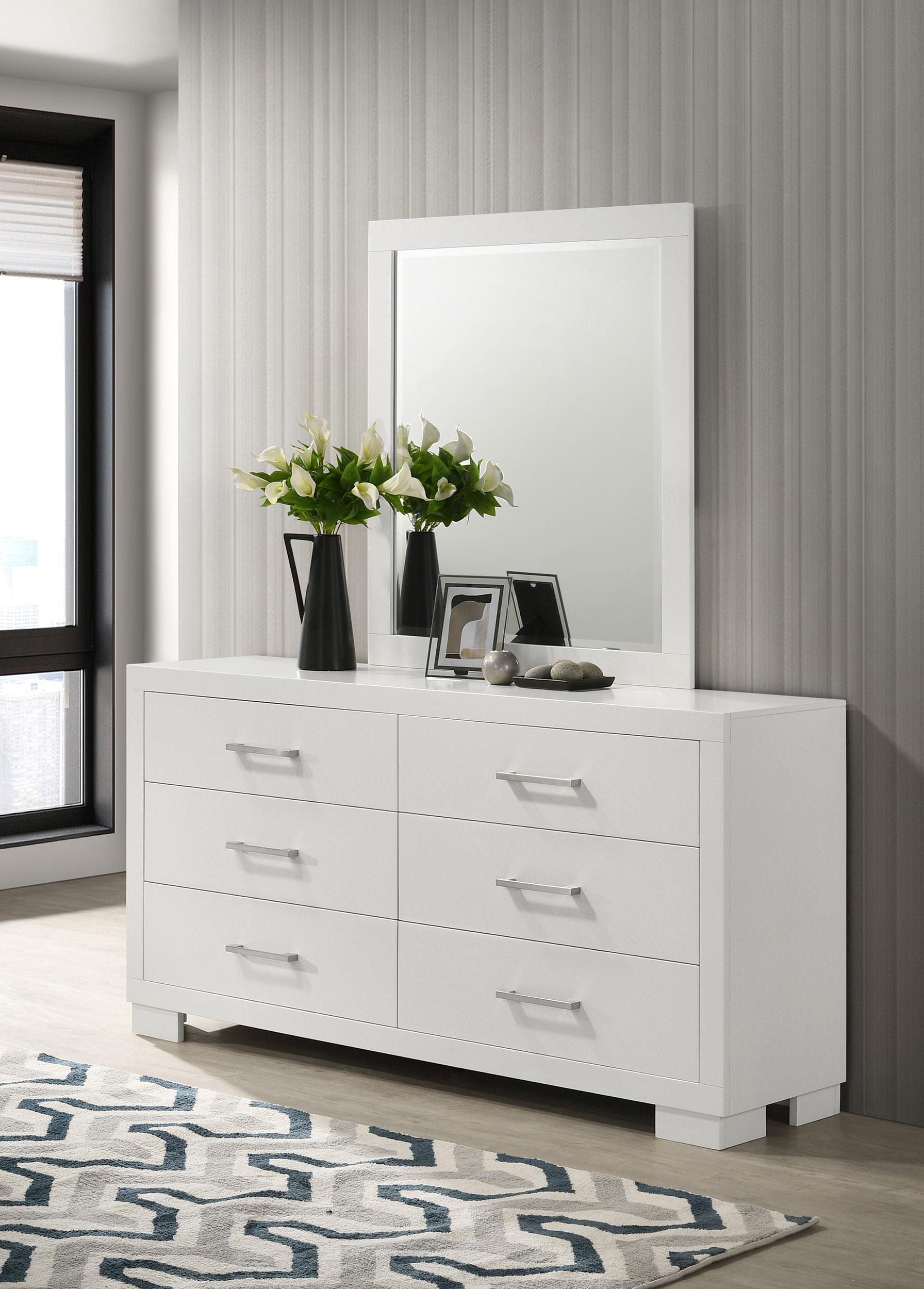 Coaster Jessica Contemporary Dresser With Mirror Model 202993M