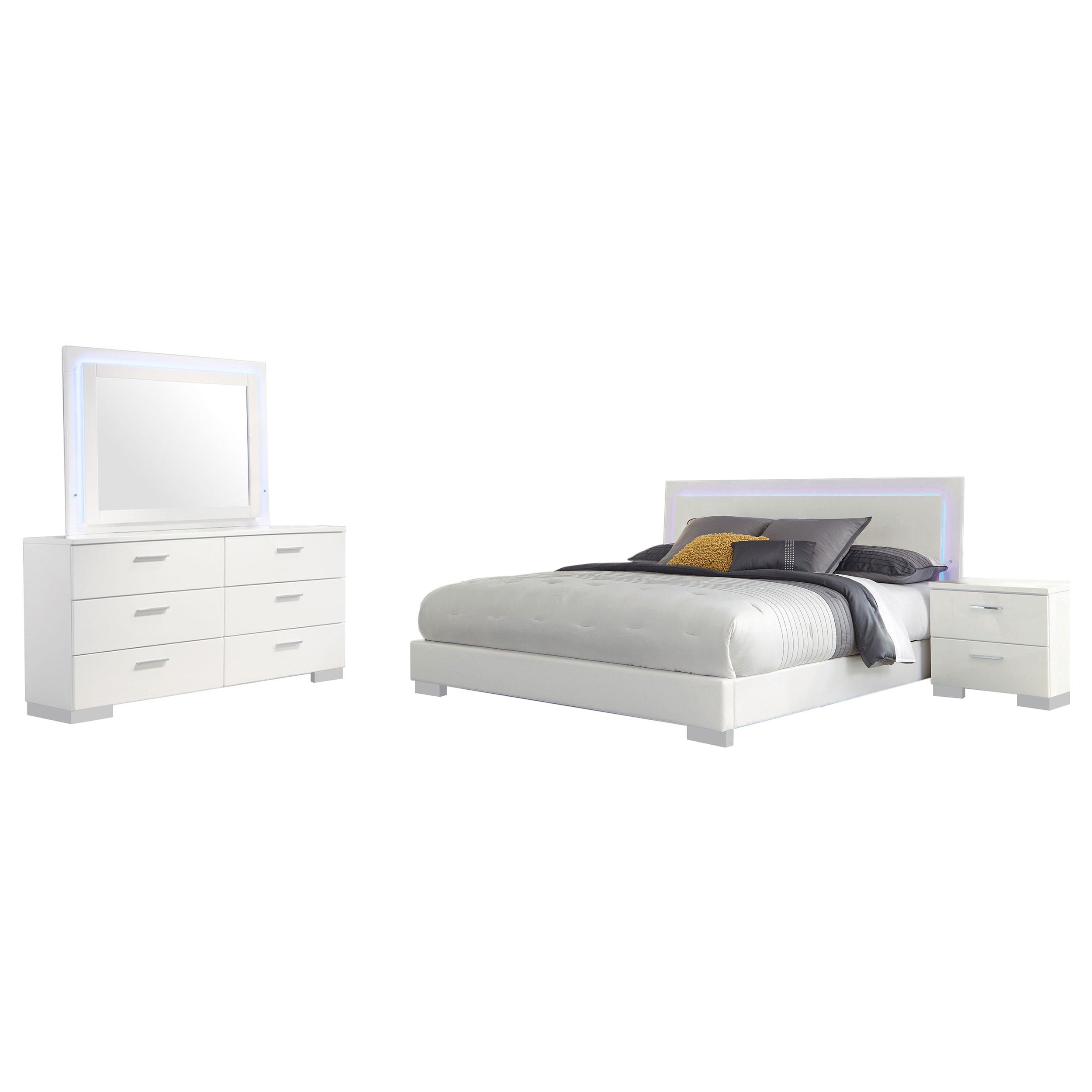 Coaster Felicity Contemporary California King Bed Model 203500Kw-S4L