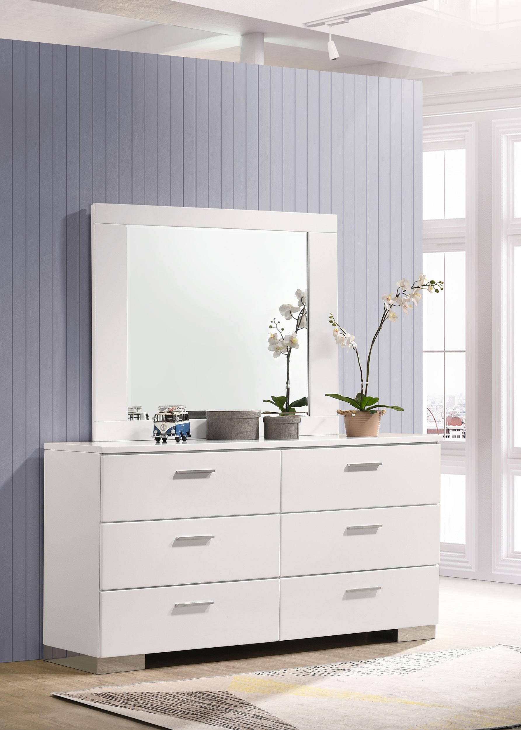 Coaster Felicity Contemporary Dresser With Mirror Model 203503M