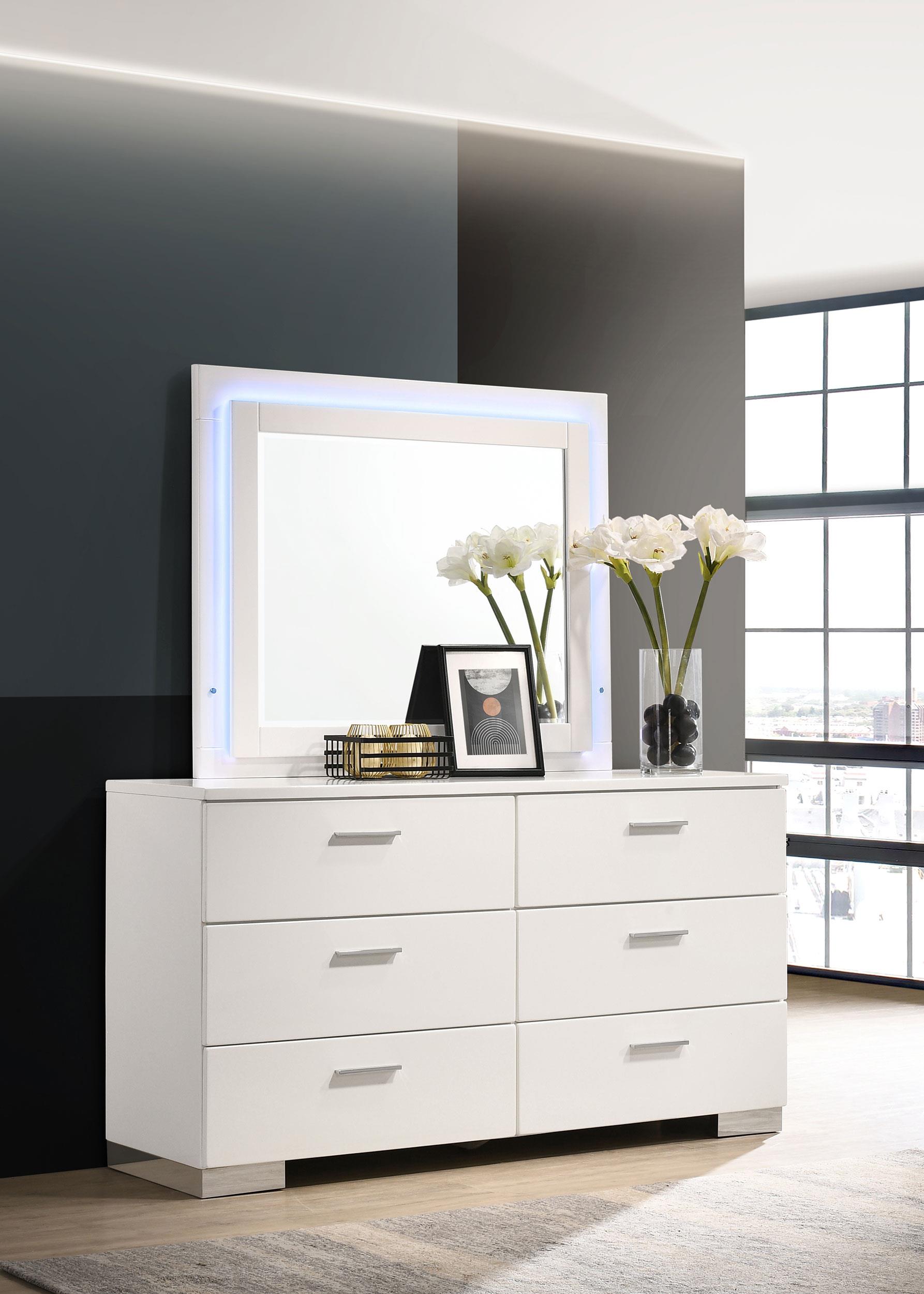Coaster Felicity Contemporary Dresser With Mirror Model 203503Ml