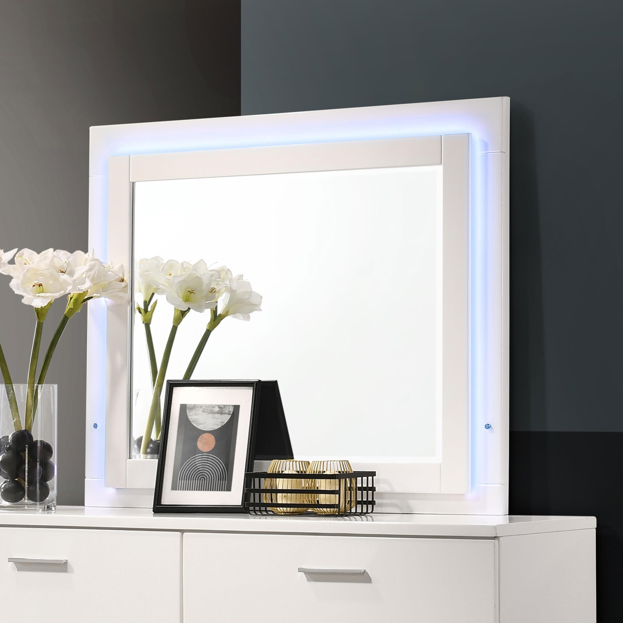 Coaster Felicity Contemporary Dresser Mirror Model 203504Led