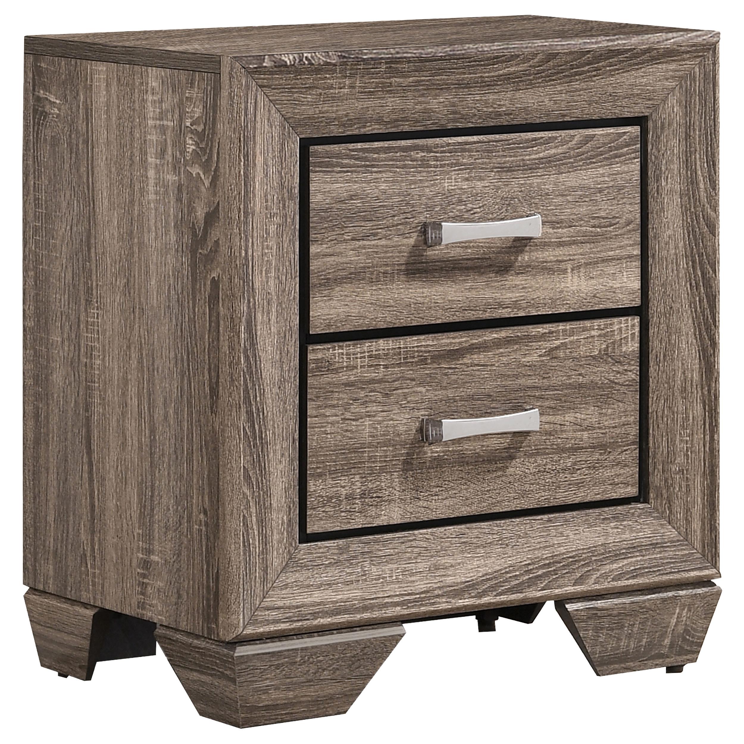 Coaster Kauffman Transitional Washed Taupe Nightstand Model 204192