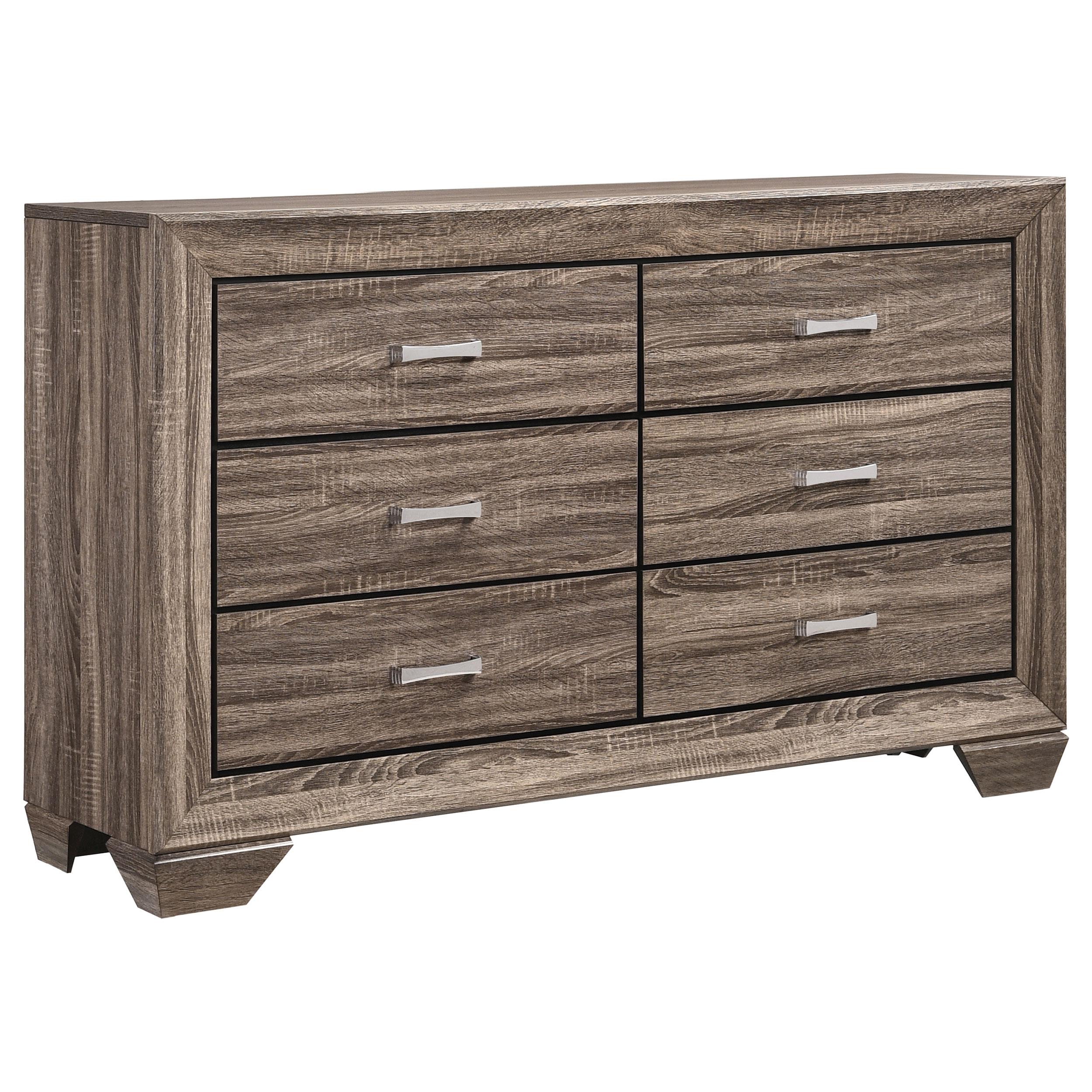 Coaster Kauffman Transitional Washed Taupe Dresser Model 204193