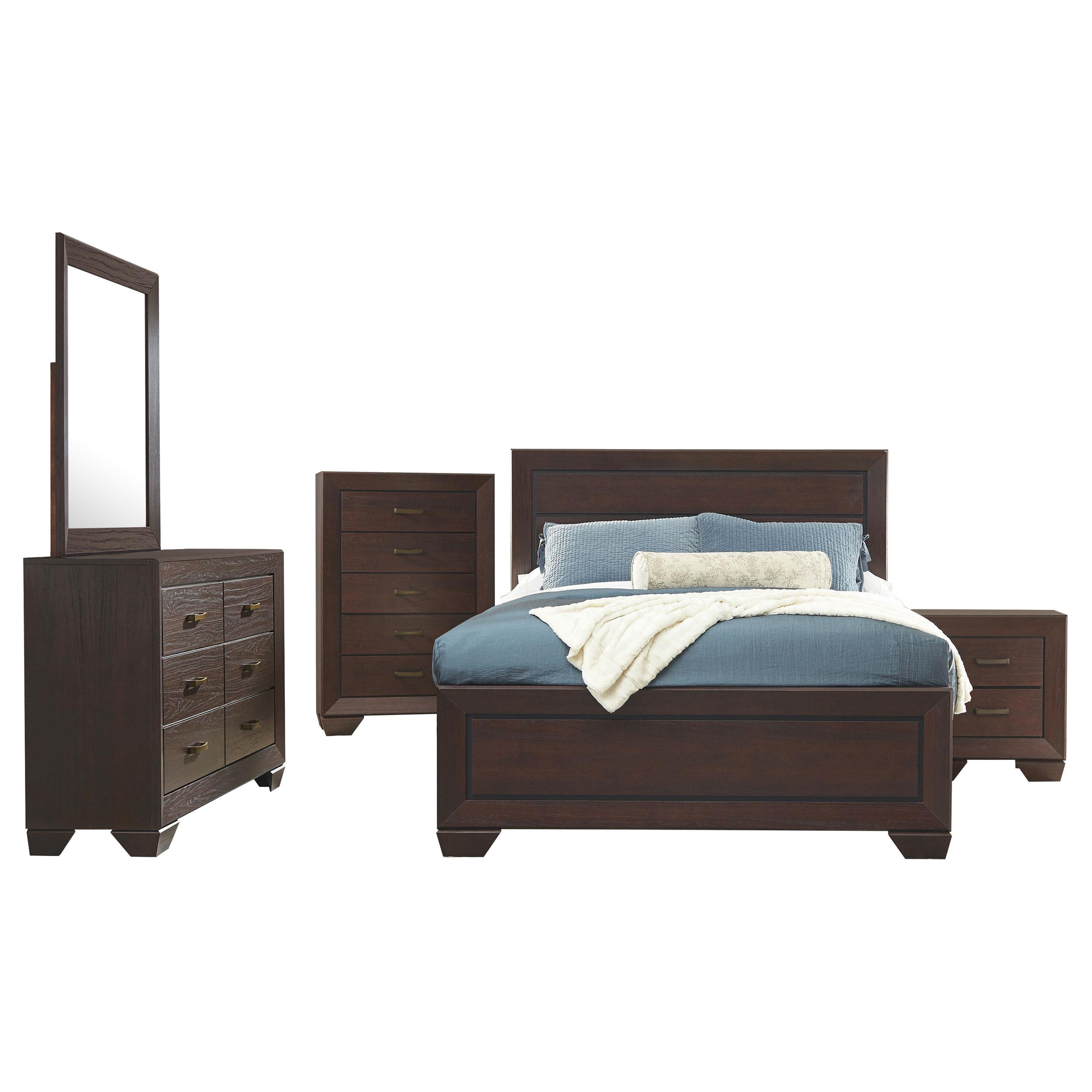 Coaster Kauffman Transitional Dark Cocoa Eastern King Bed Model 204391Ke-S5