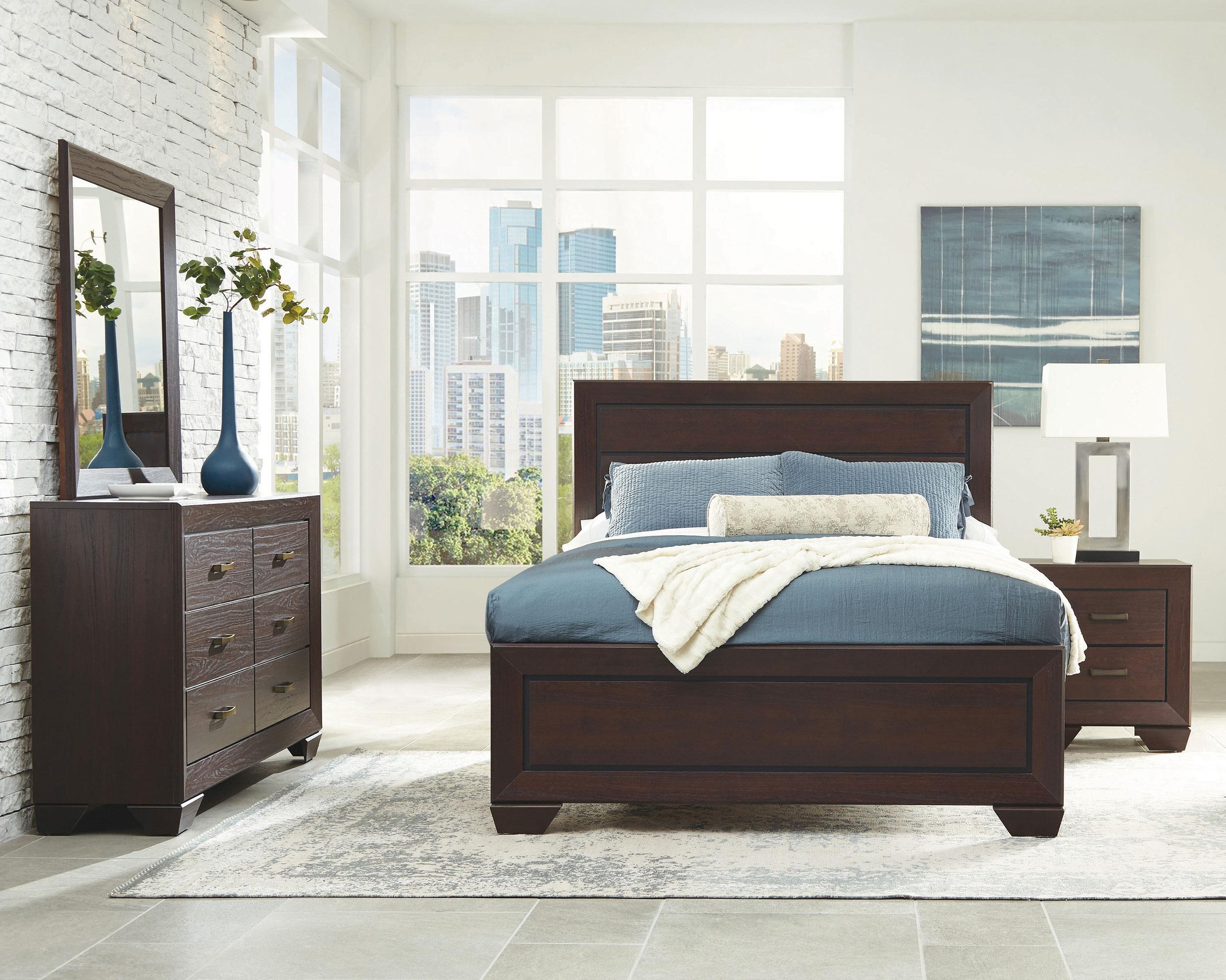 Coaster Kauffman Transitional Dark Cocoa California King Bed Model 204391Kw-S4