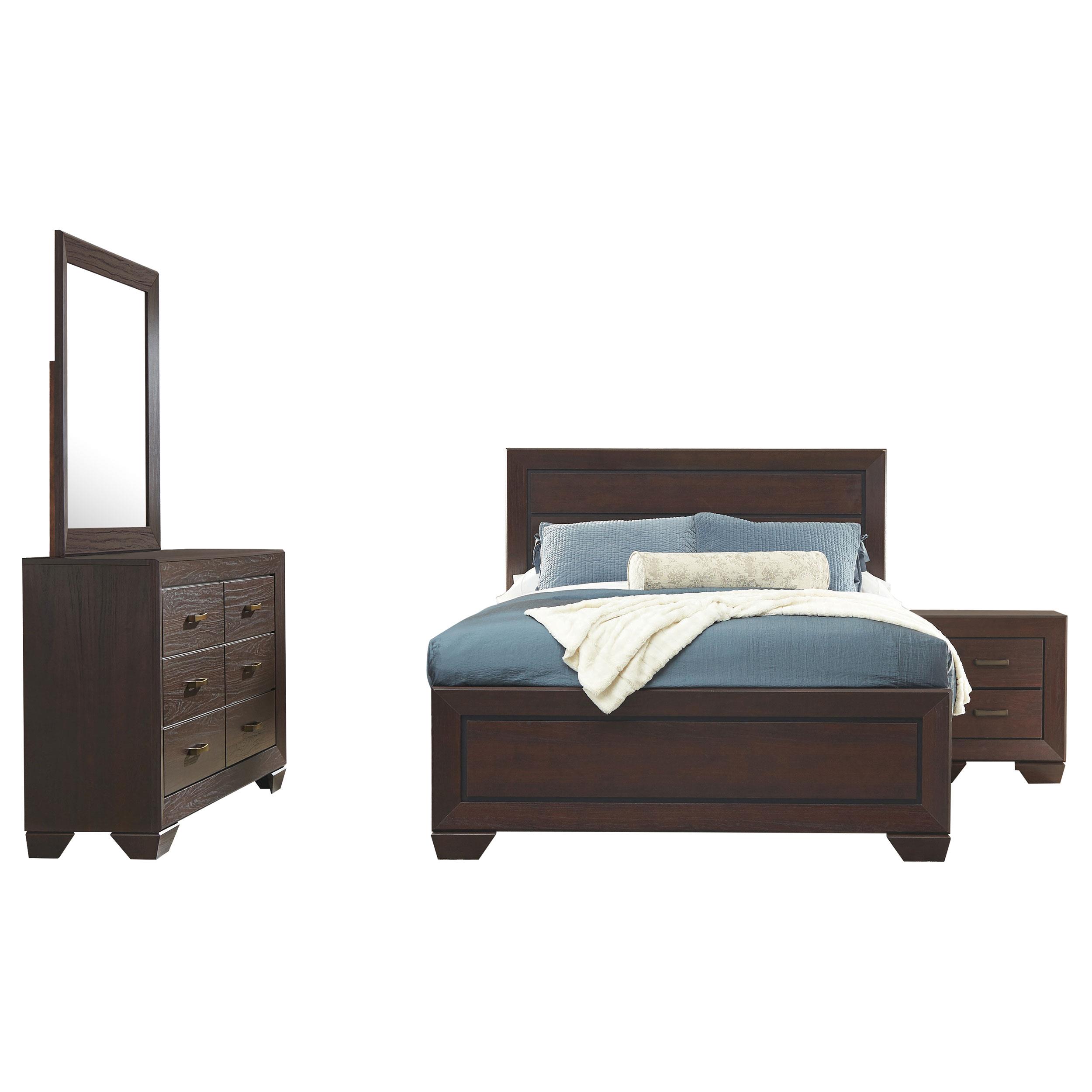 Coaster Kauffman Transitional Dark Cocoa California King Bed Model 204391Kw-S4