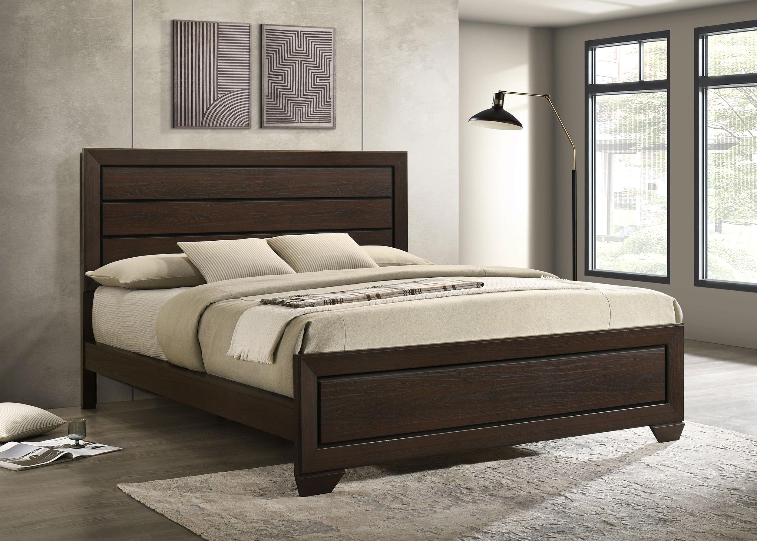 Coaster Kauffman Transitional Dark Cocoa California King Bed Model 204391Kw