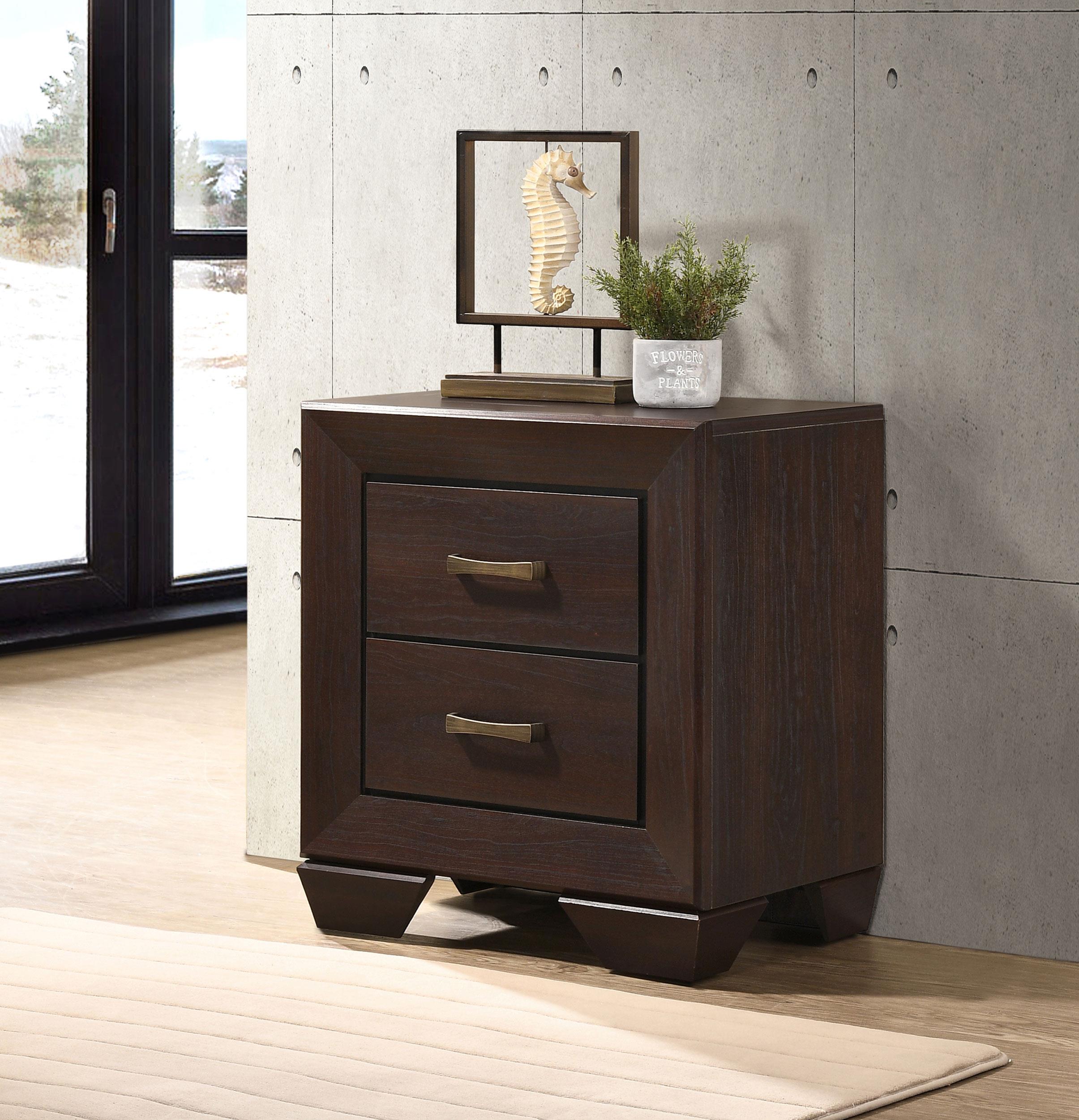 Coaster Kauffman Transitional Dark Cocoa Nightstand Model 204392