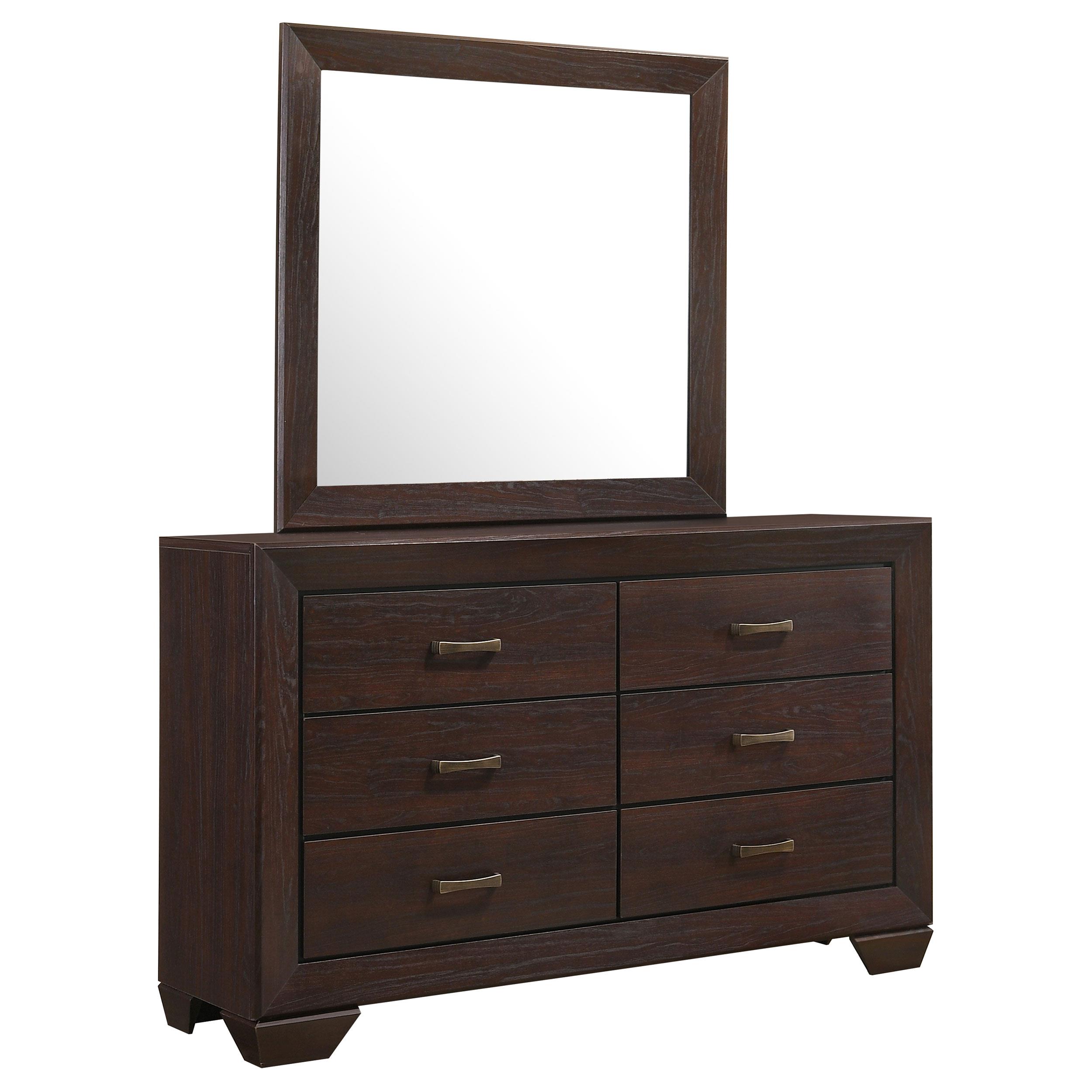 Coaster Kauffman Transitional Dark Cocoa Dresser With Mirror Model 204393M