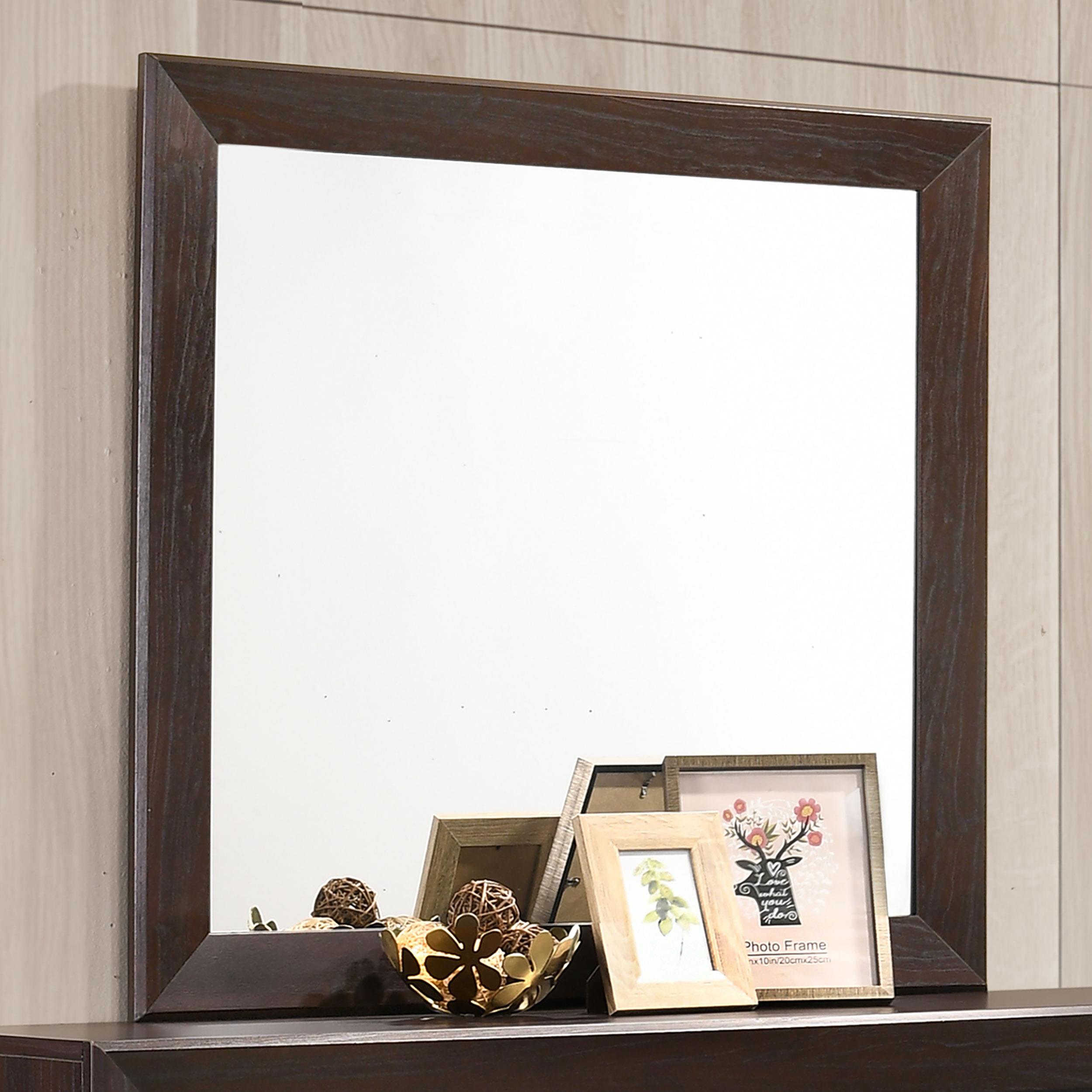 Coaster Kauffman Transitional Dark Cocoa Dresser Mirror Model 204394