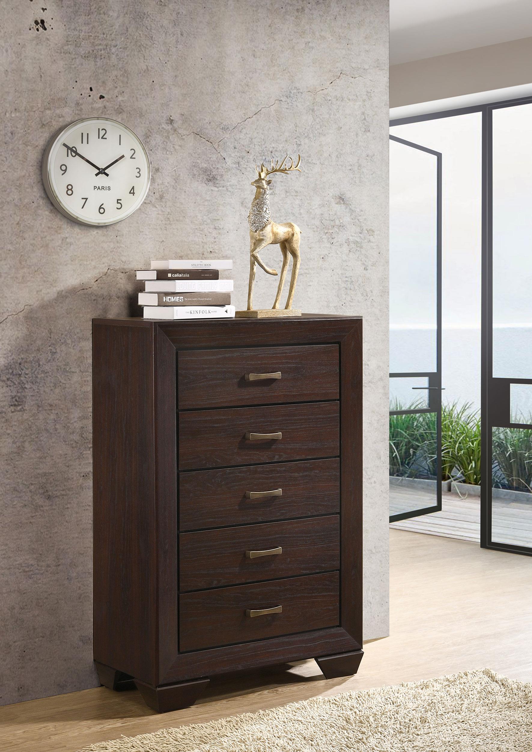 Coaster Kauffman Transitional Dark Cocoa Chest Model 204395