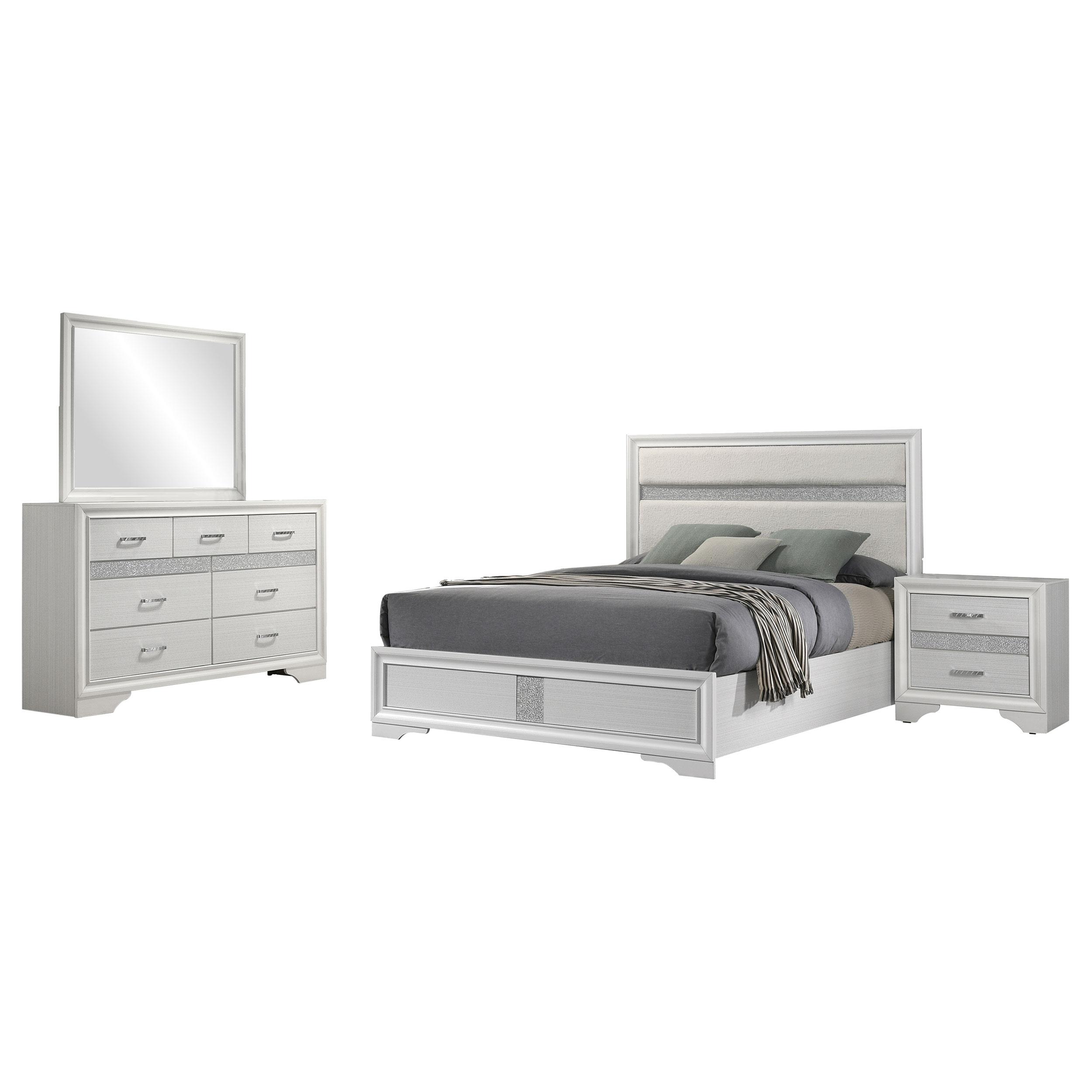 Coaster Miranda Contemporary White Full Bed Model 205110F-S4
