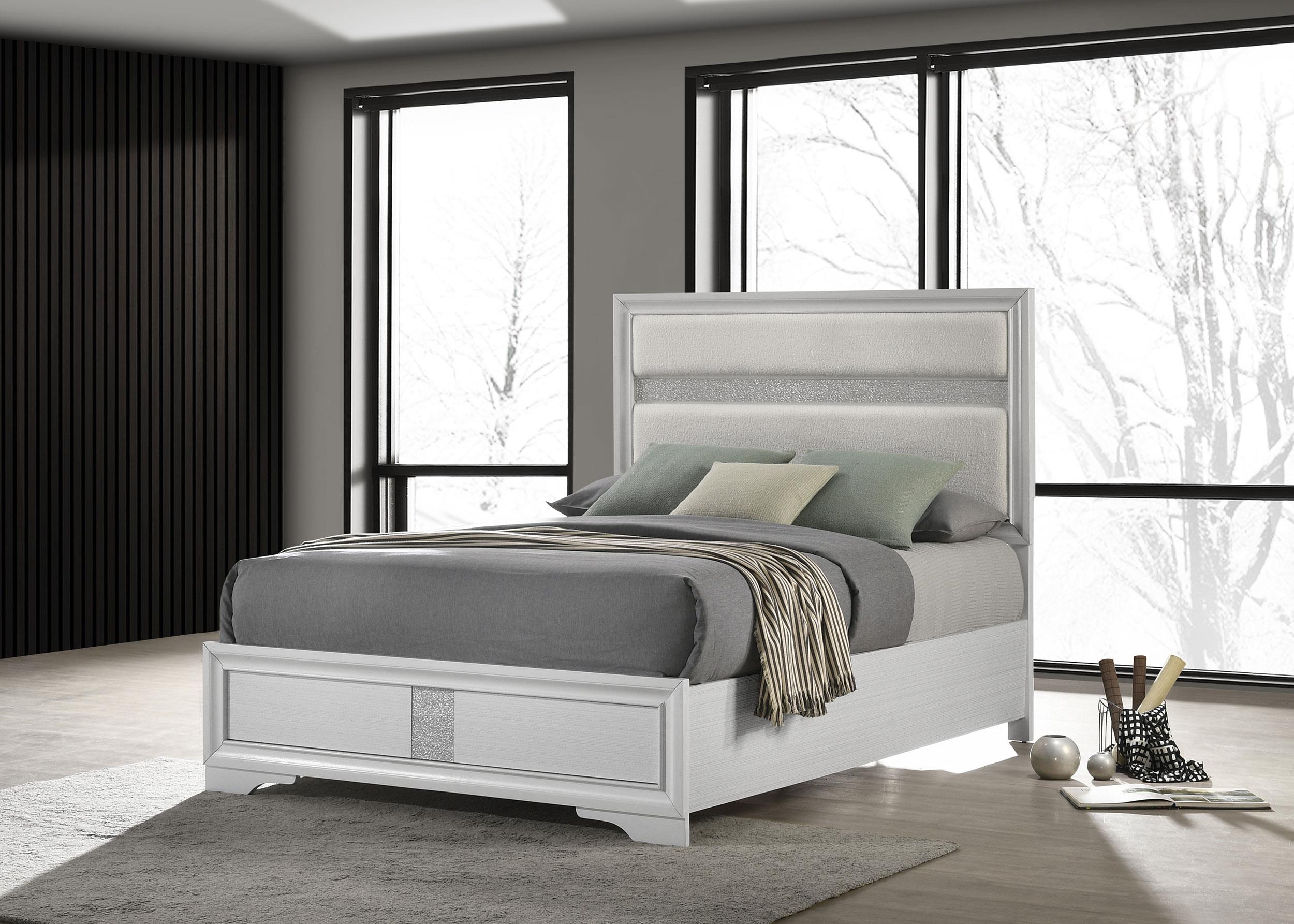 Coaster Miranda Contemporary White Full Bed Model 205110F