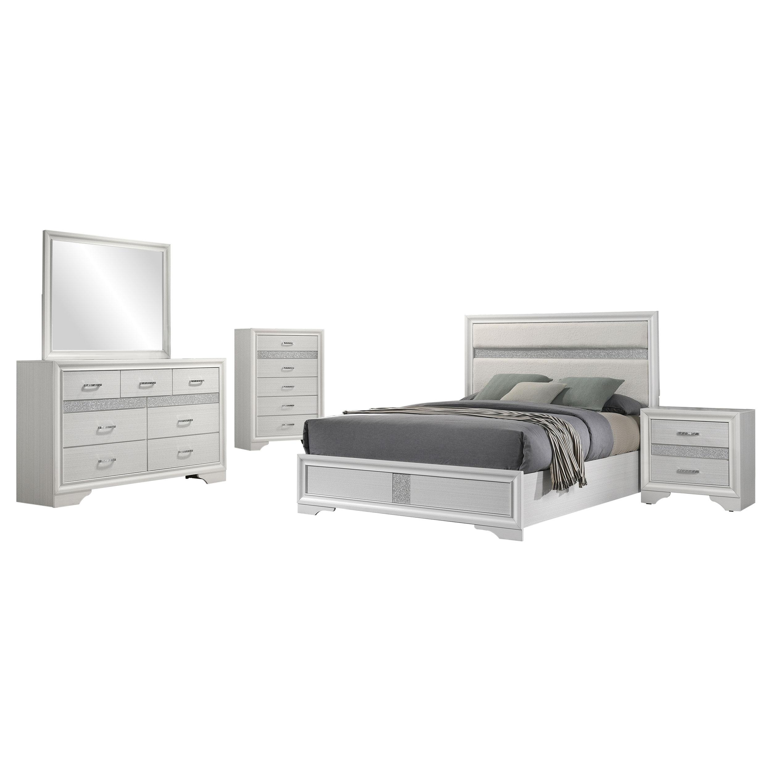 Coaster Miranda Contemporary White Eastern King Bed Model 205110Ke-S5