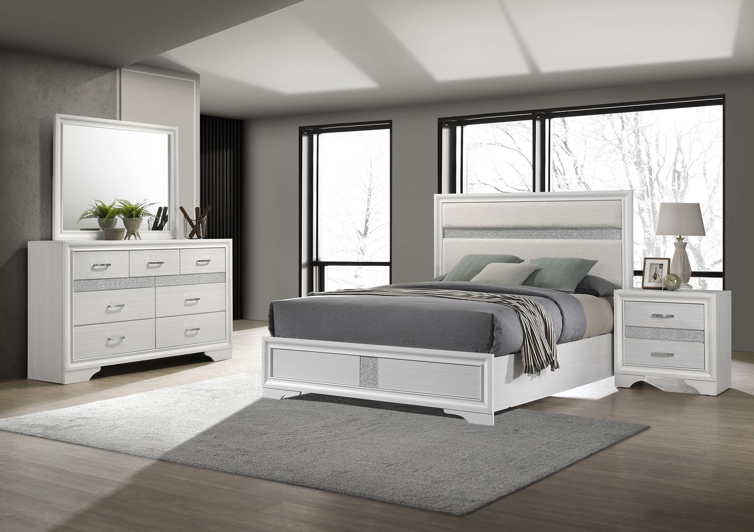 Coaster Miranda Contemporary White California King Bed Model 205110Kw-S4