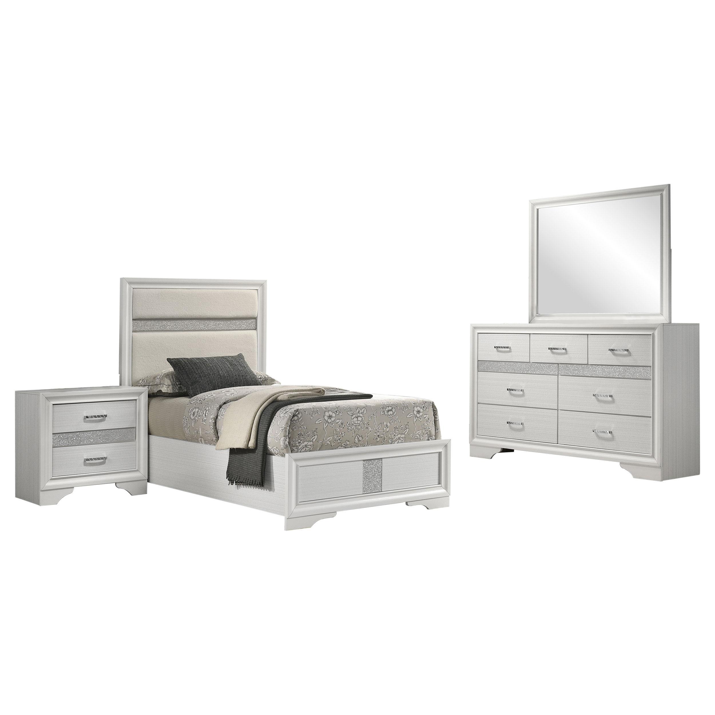 Coaster Miranda Contemporary White Twin Bed Model 205110T-S4