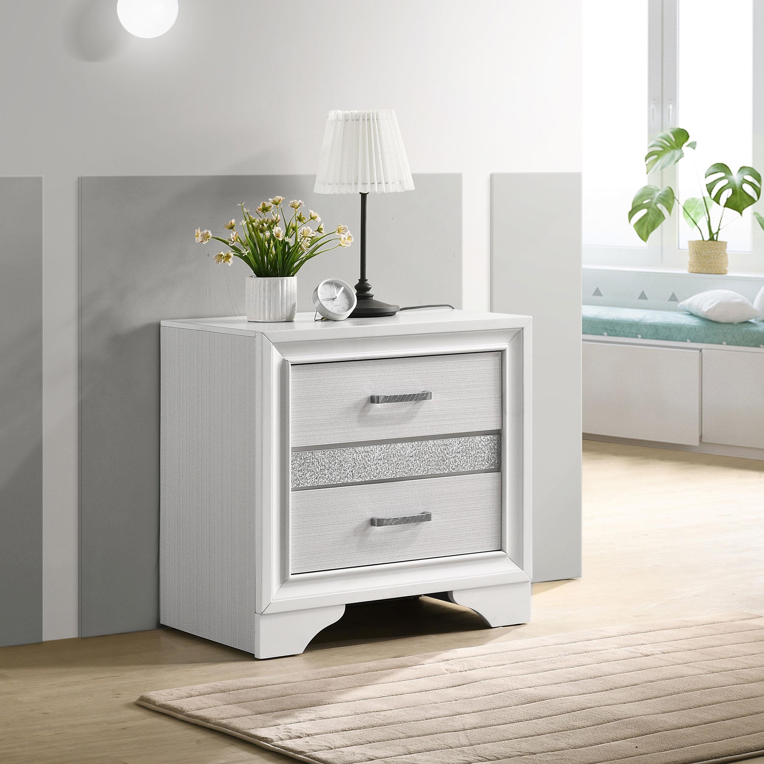 Coaster Miranda Contemporary White Nightstand Model 205112