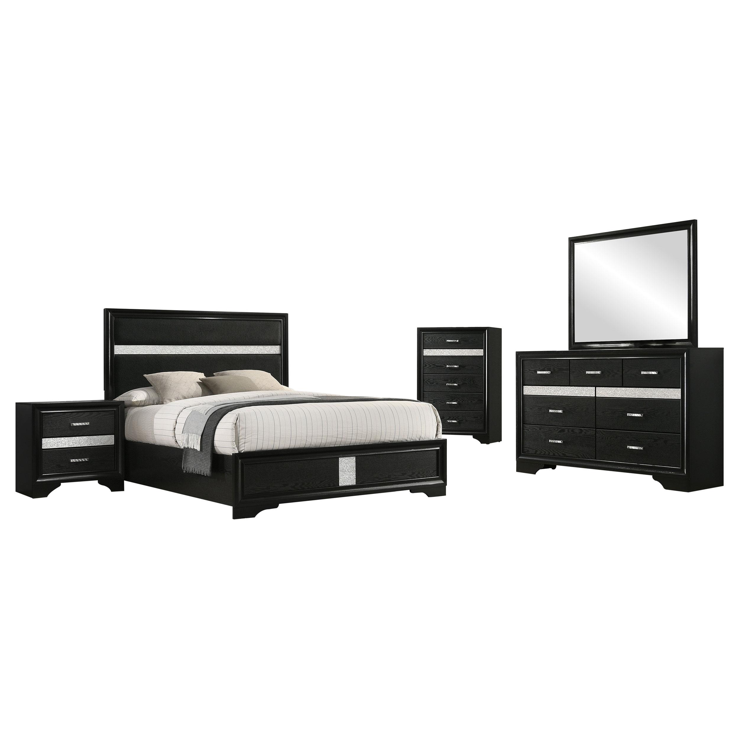 Coaster Miranda Contemporary Black Full Bed Model 206360F-S5