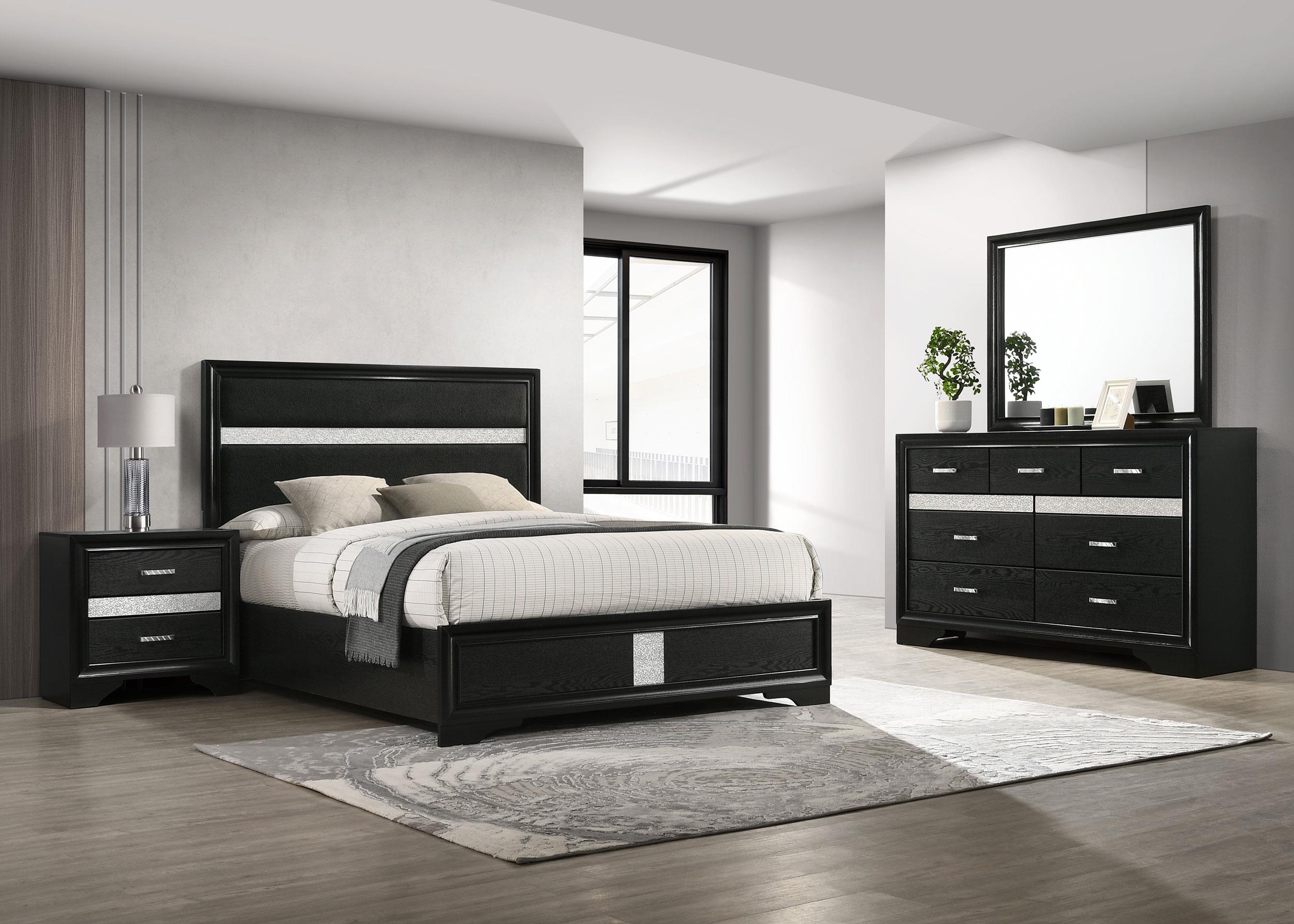 Coaster Miranda Contemporary Black California King Bed Model 206360Kw-S4