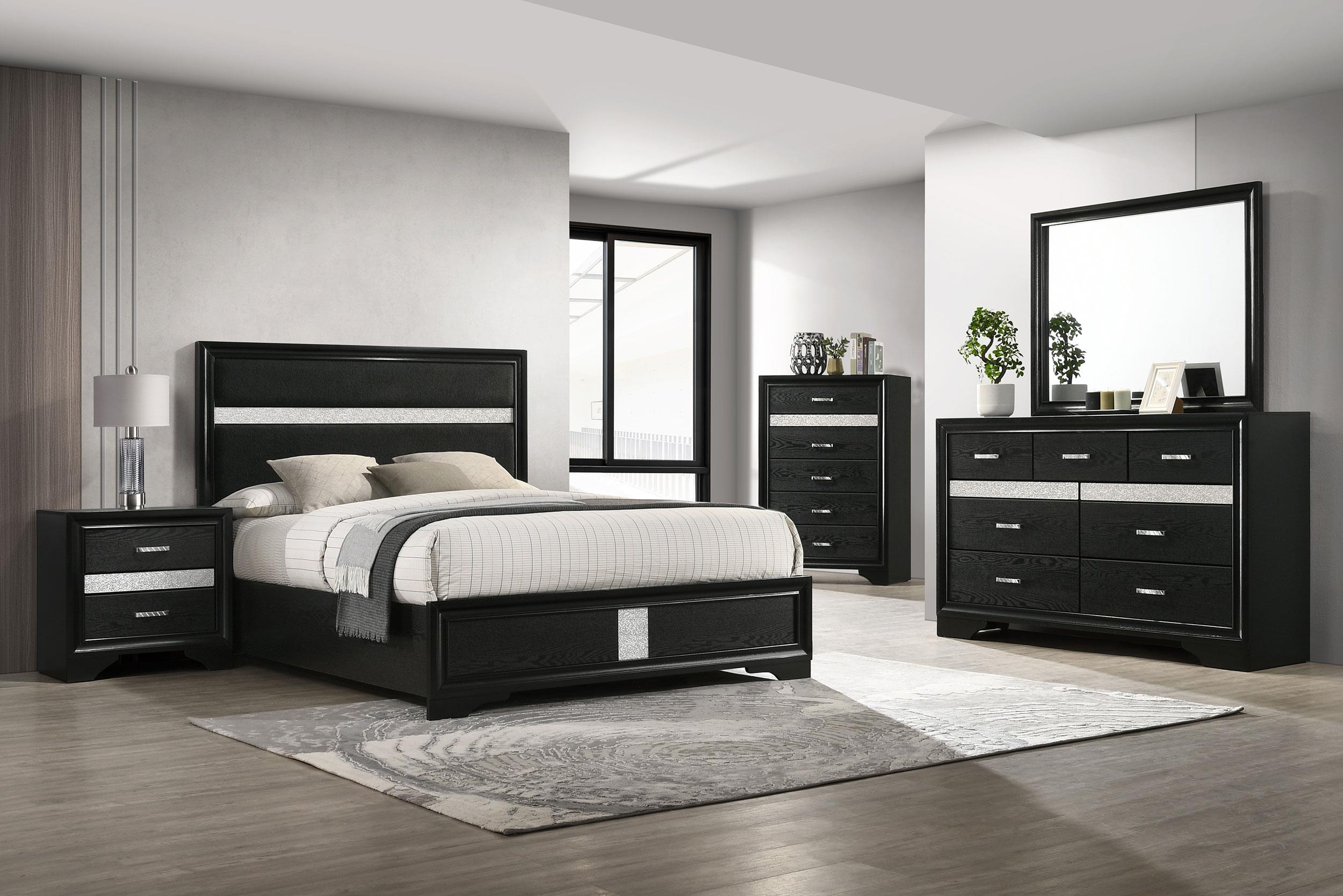 Coaster Miranda Contemporary Black Queen Bed Model 206360Q-S5