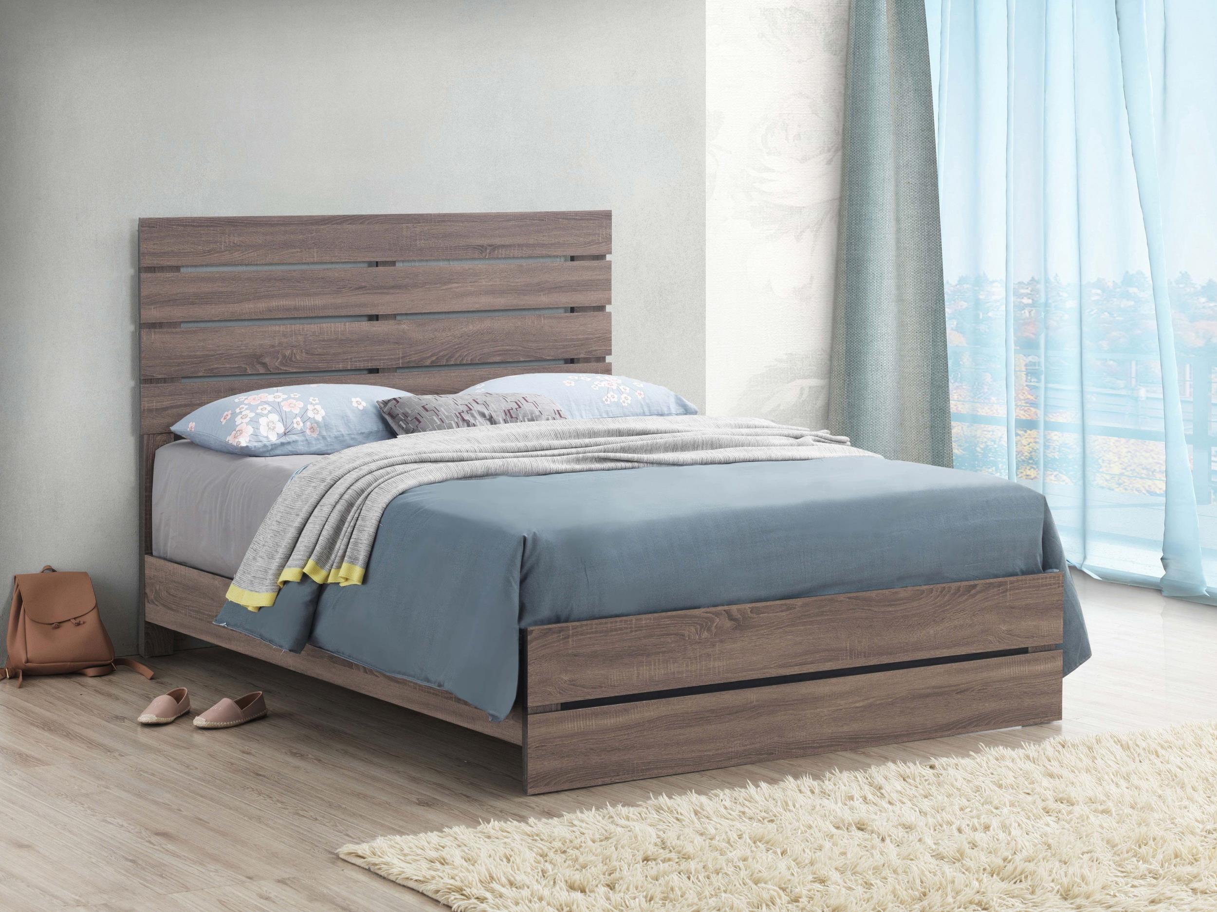 Coaster Brantford Farmhouse Barrel Oak Queen Bed Model 207041Q