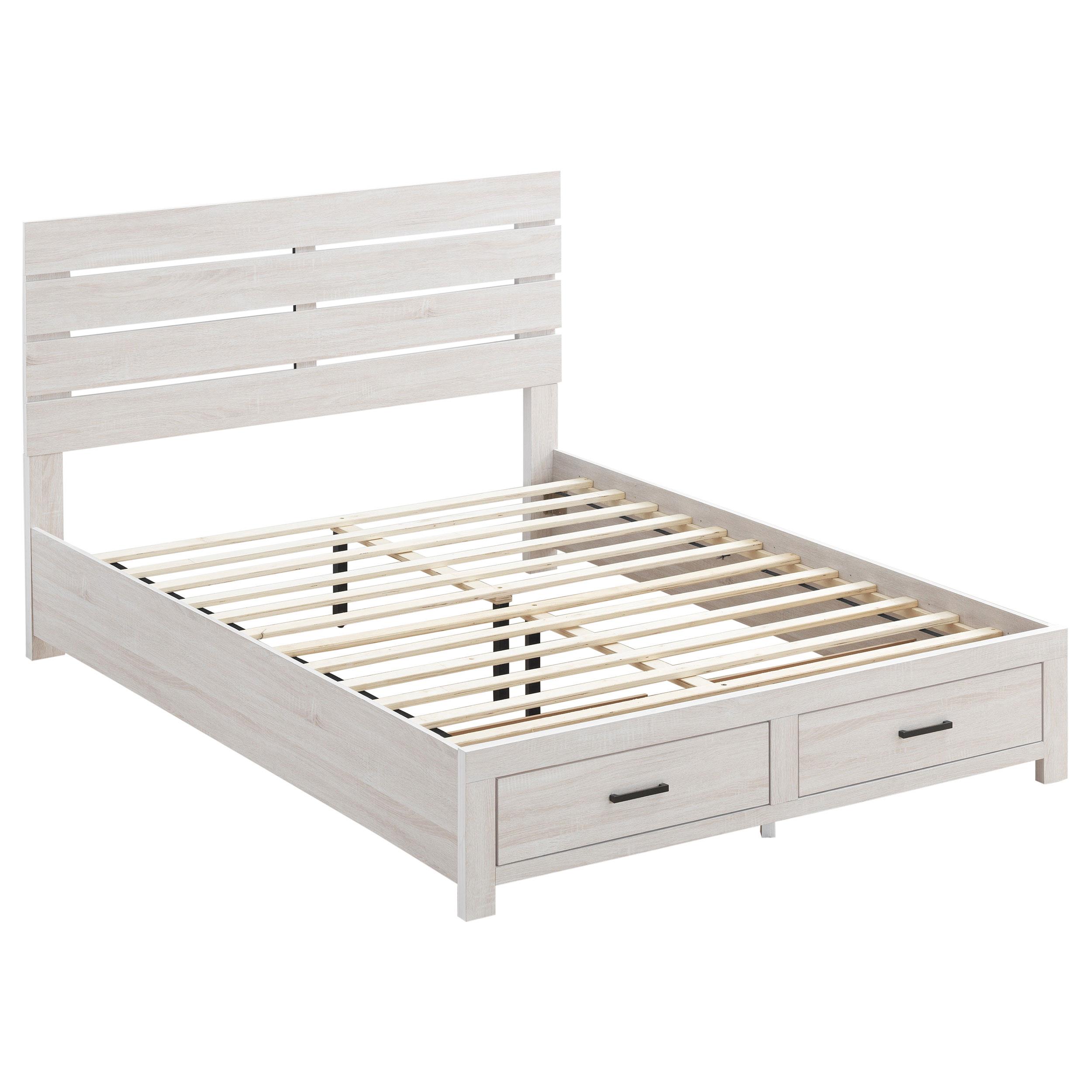 Coaster Brantford Farmhouse Coastal White Queen Storage Bed Model 207050Q