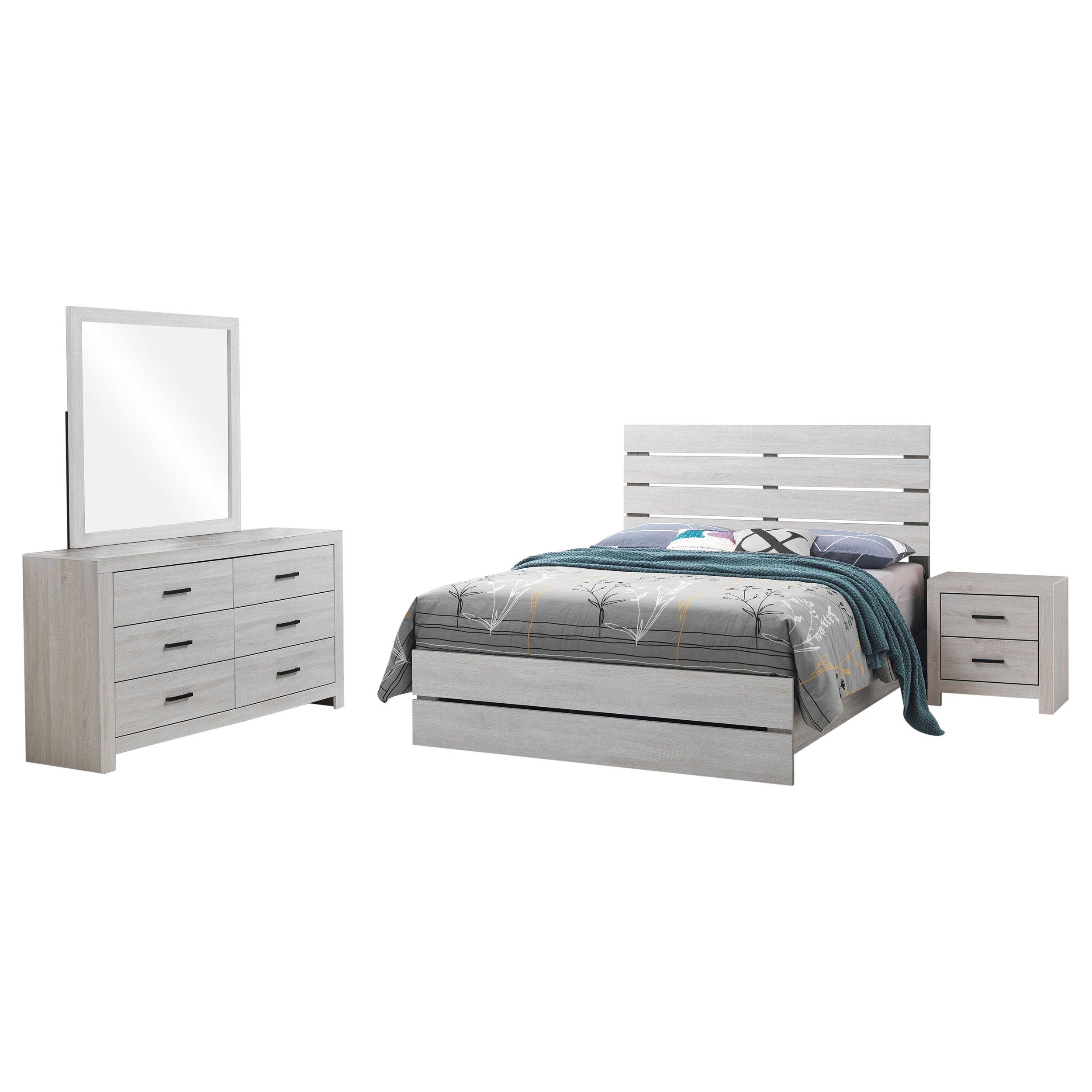 Coaster Brantford Farmhouse Coastal White Queen Bed Model 207051Q-S4