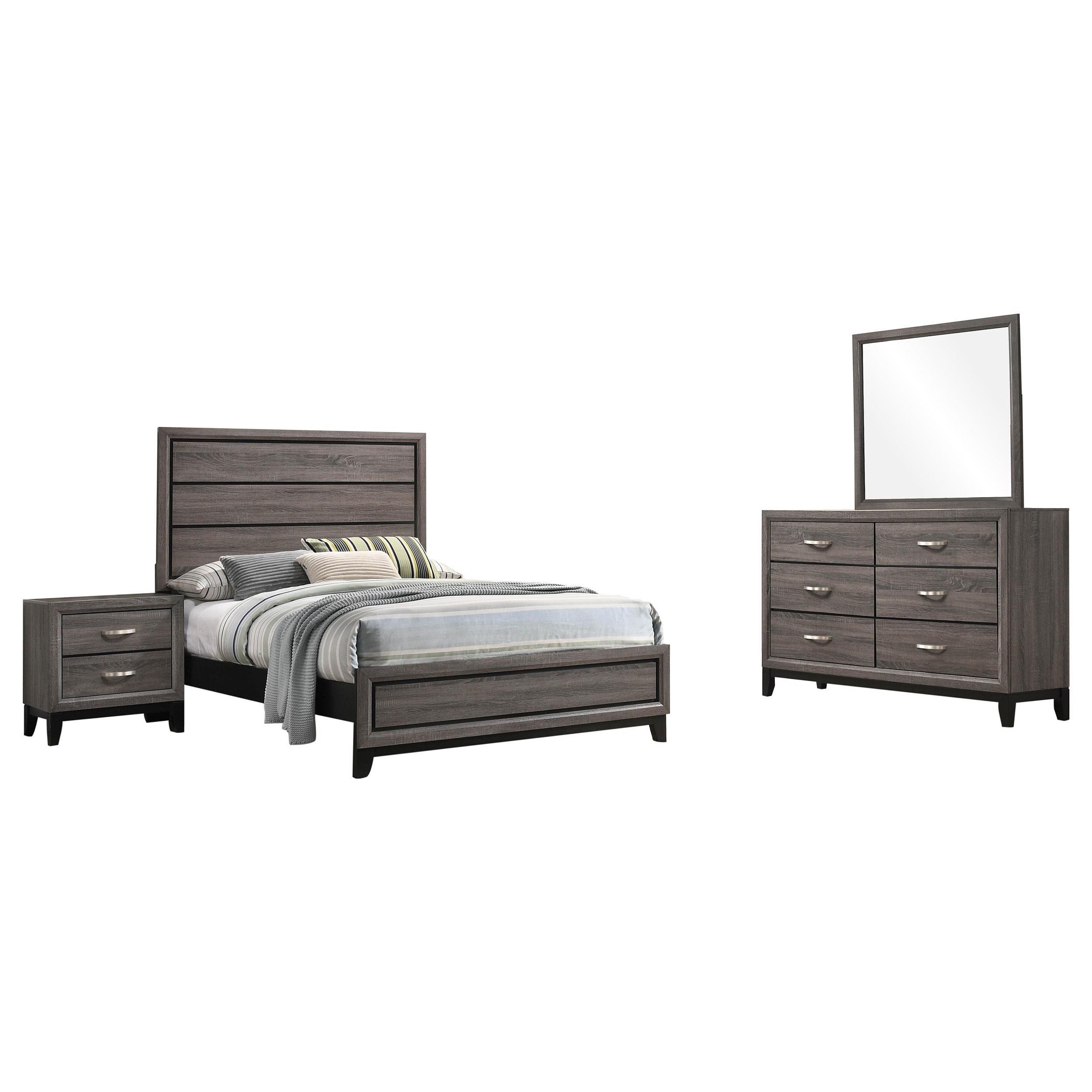 Coaster Watson Transitional Grey Oak Full Bed Model 212421F-S4