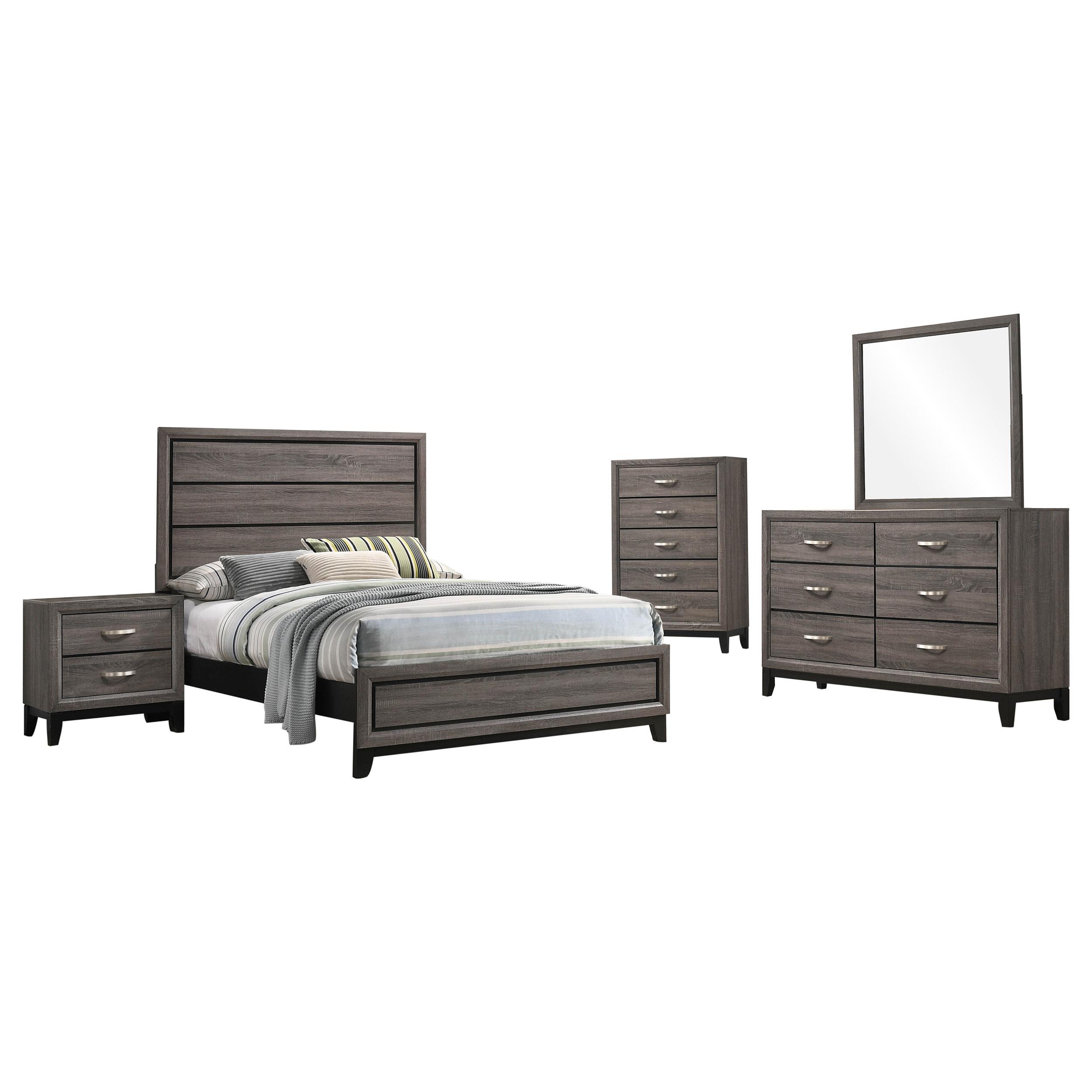 Coaster Watson Transitional Grey Oak Full Bed Model 212421F-S5