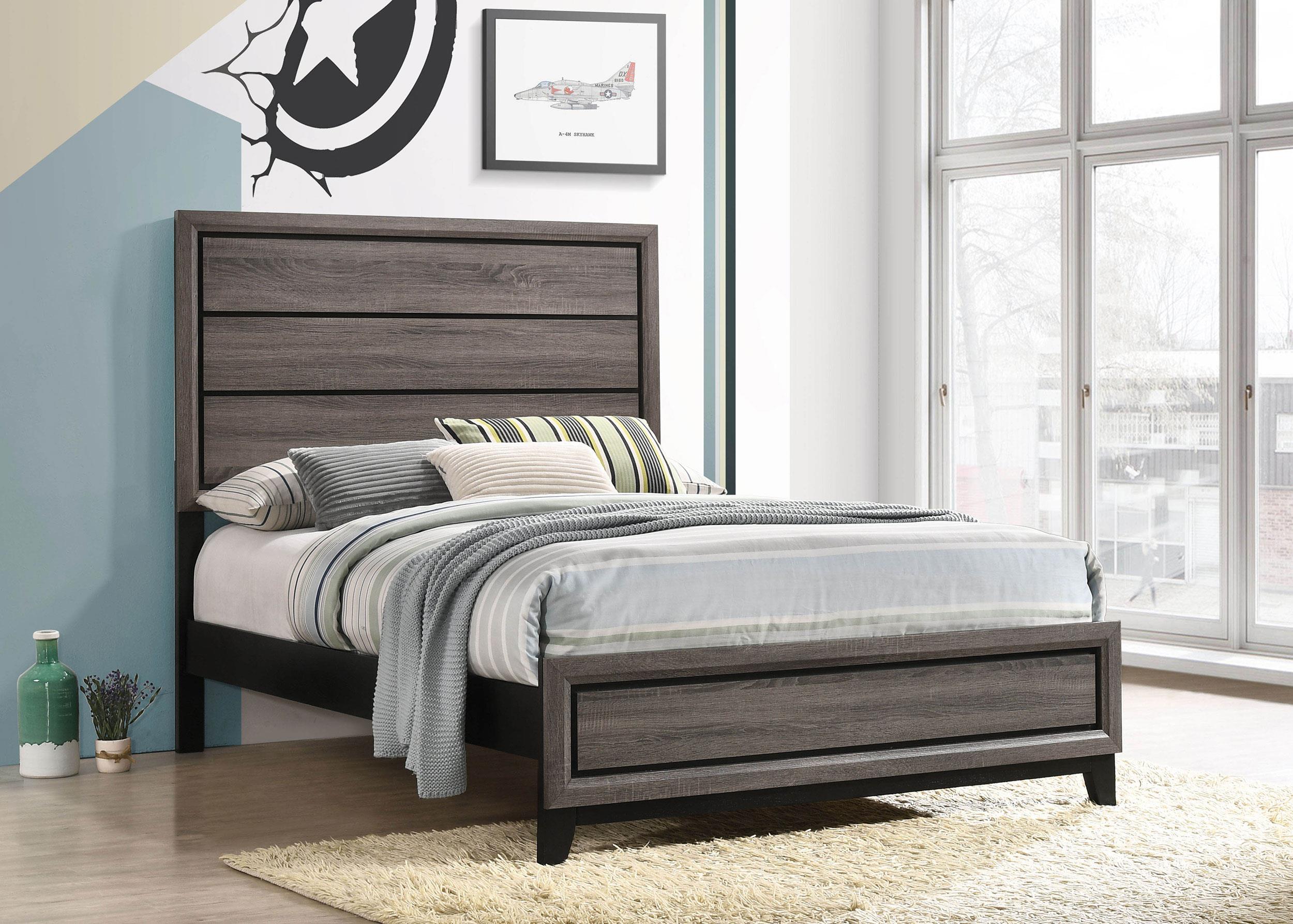 Coaster Watson Transitional Grey Oak Full Bed Model 212421F